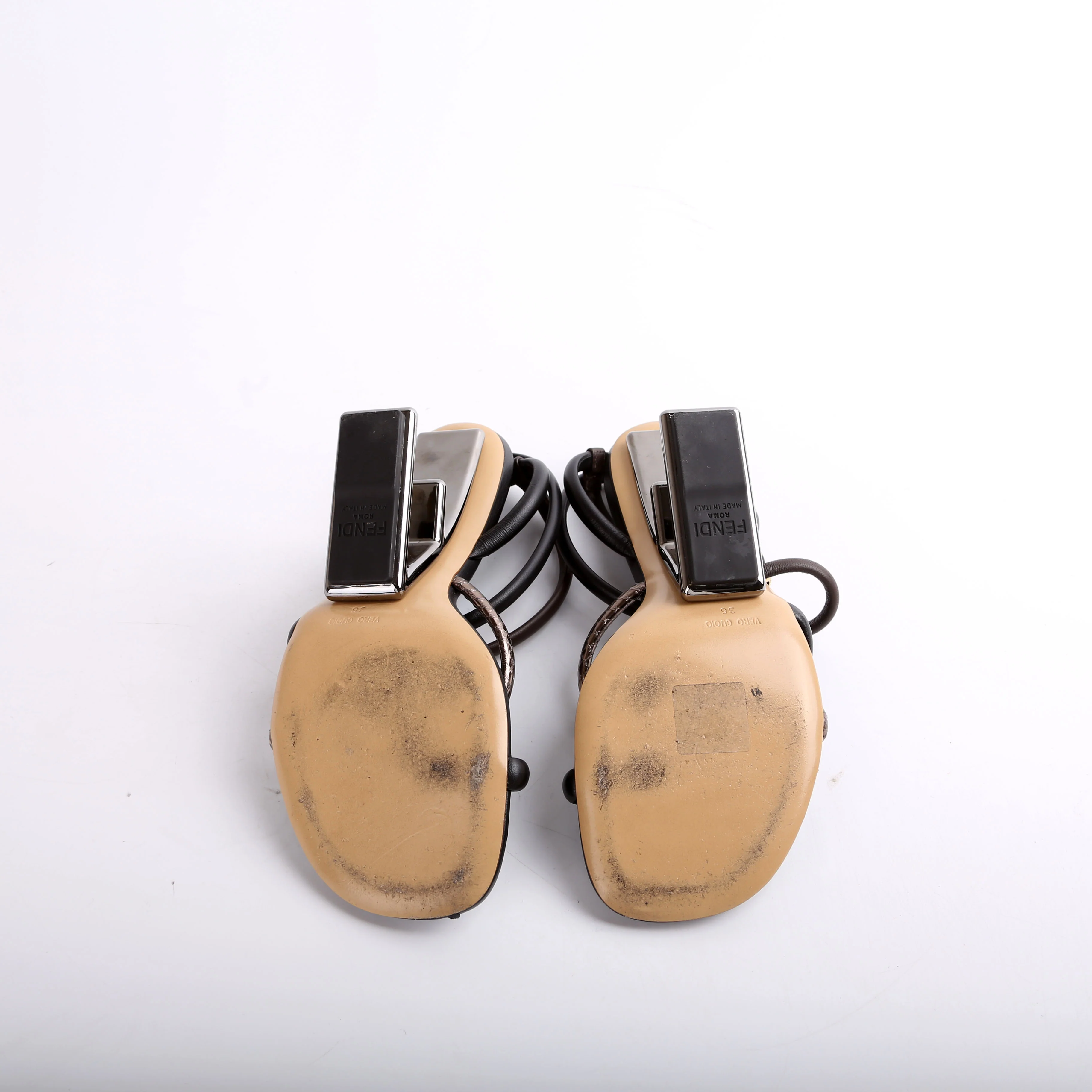 Fendi First 95MM Sandals Size 36 - Image 8