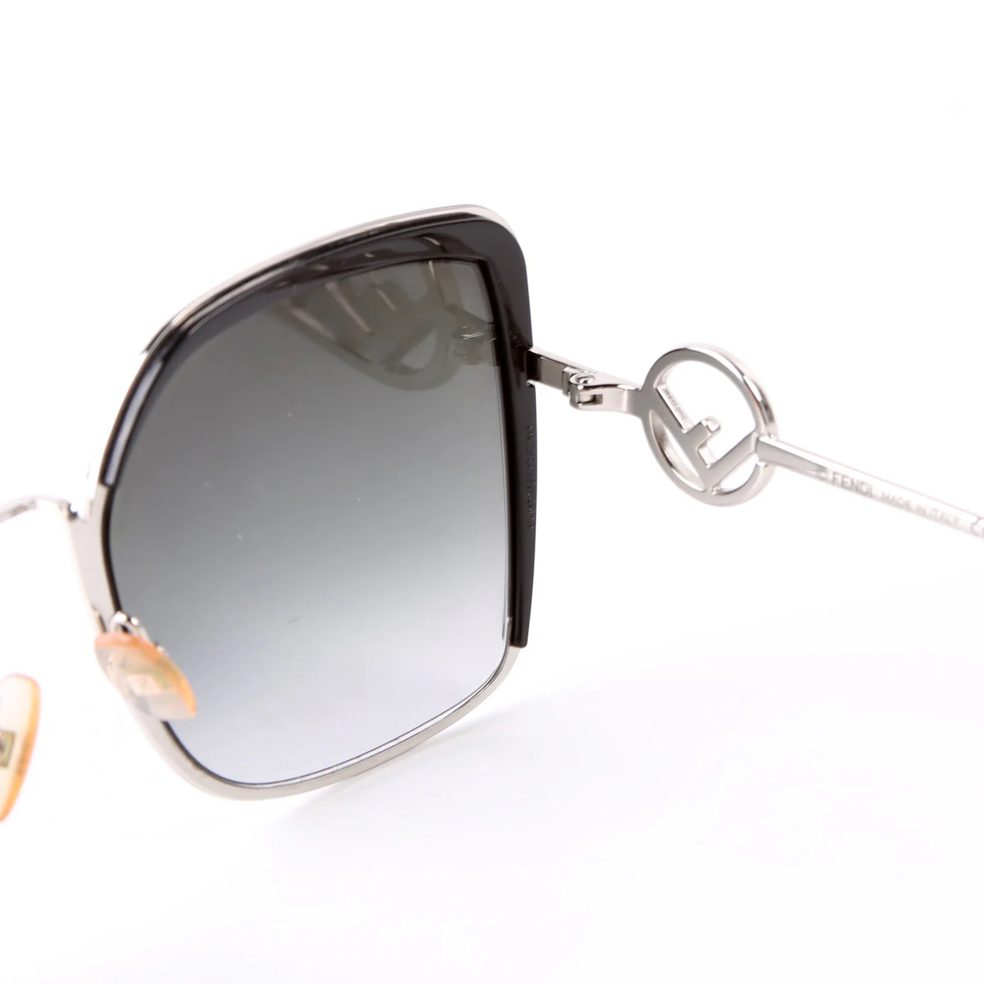 FF 0294/S Square Sunglasses Black/Silver - Image 7