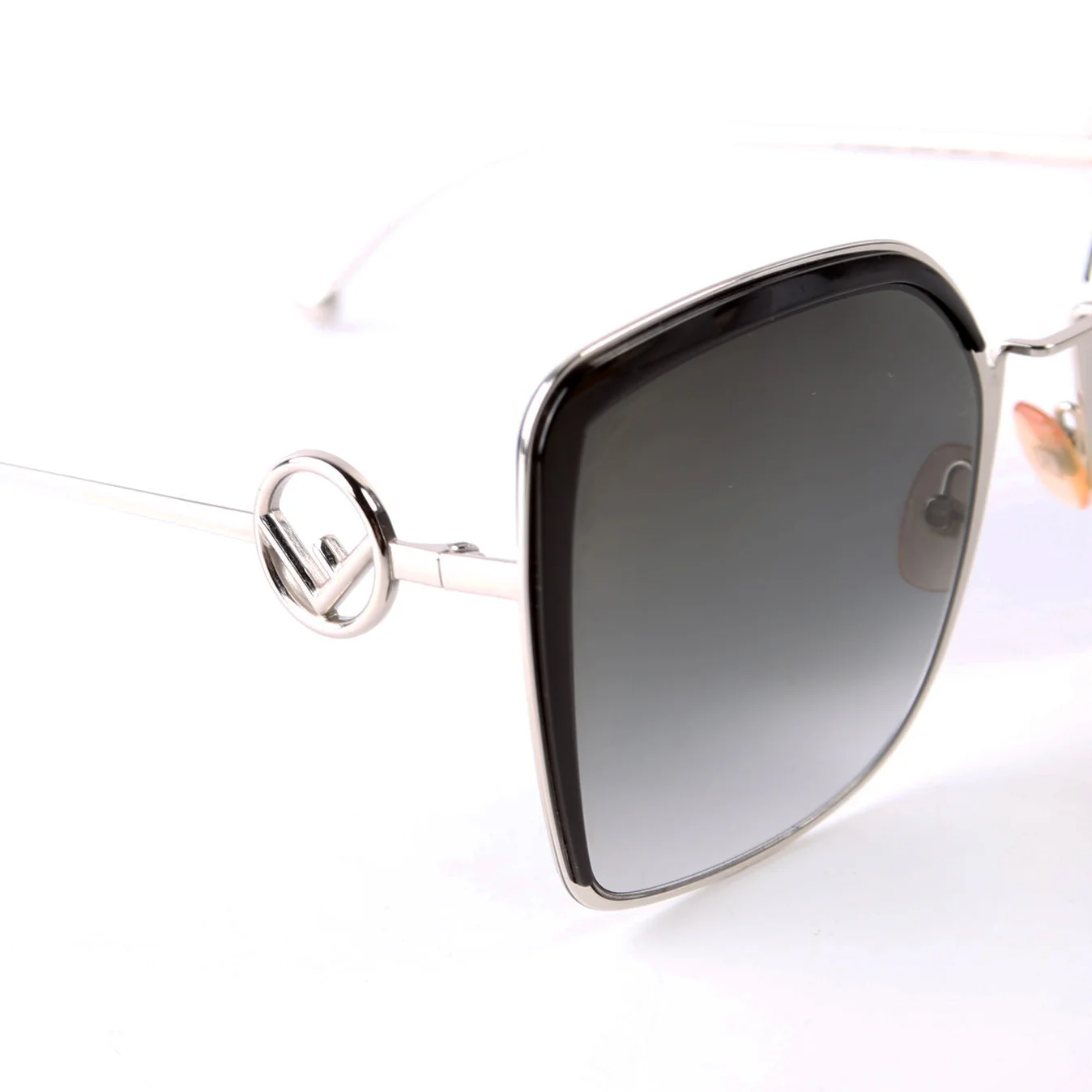 FF 0294/S Square Sunglasses Black/Silver - Image 8