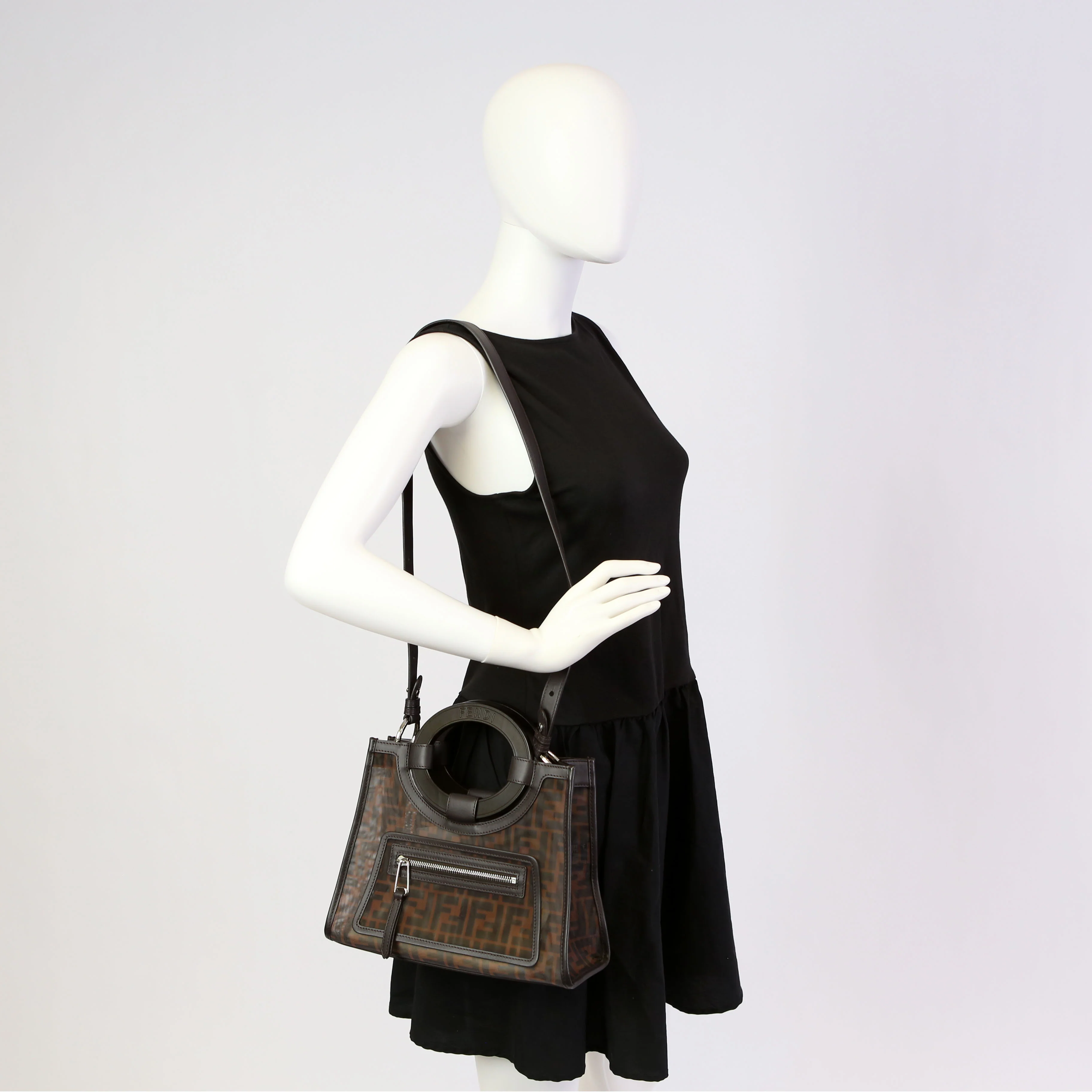 FF 1974 Mesh Runaway Shopper Small Brown - Image 11