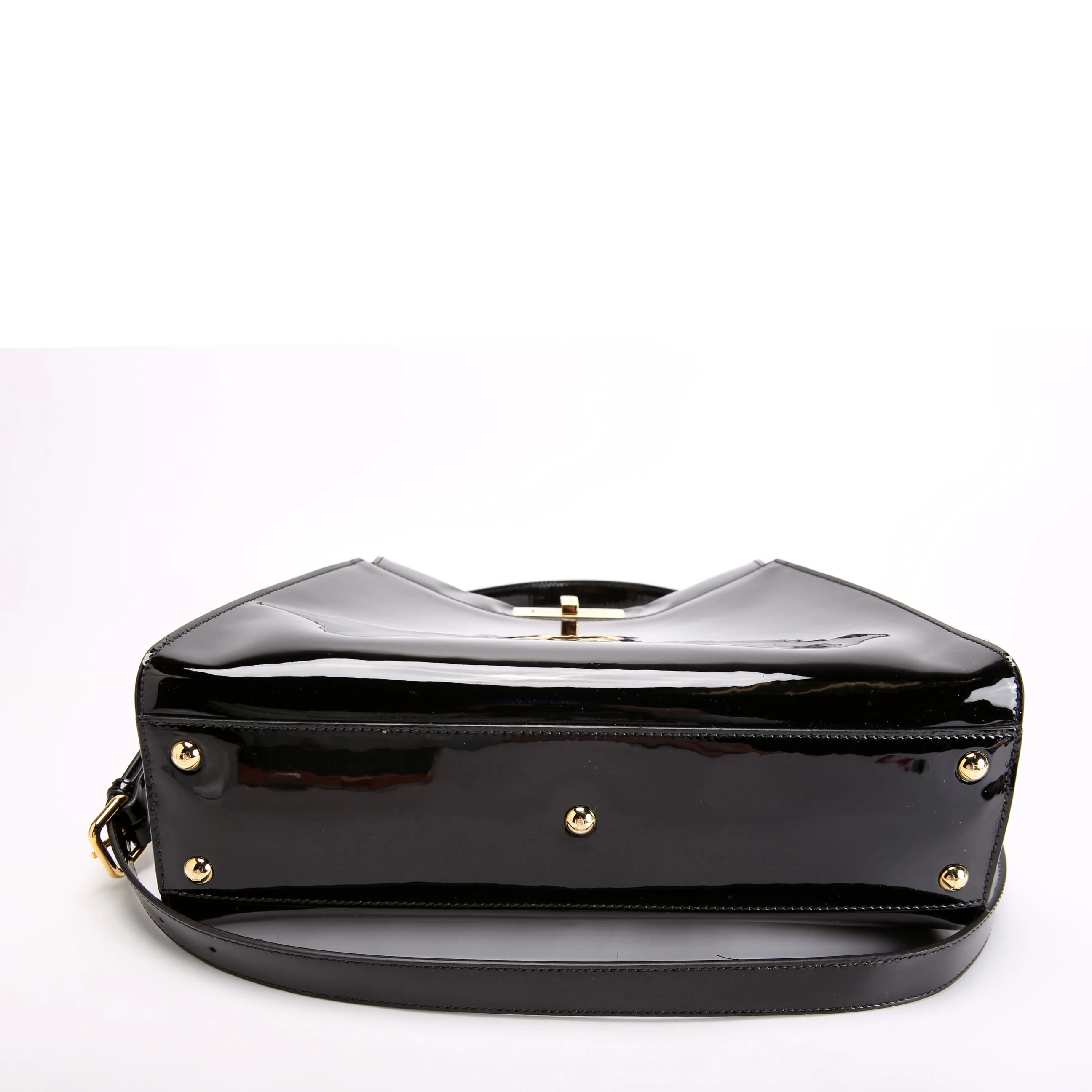 FF 1974 Peekaboo Medium Patent Icon Defender Black/Brown - Image 7