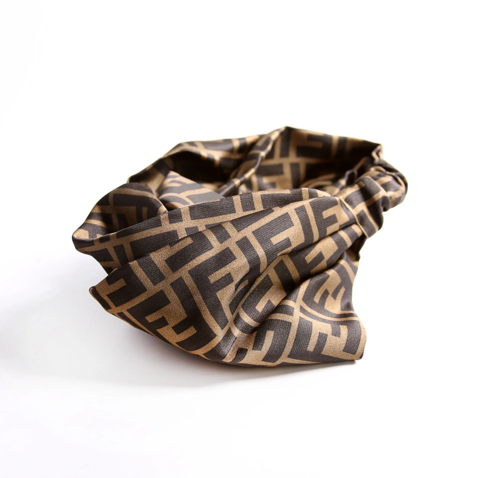 FF Band Silk Headband Brown - Image 2