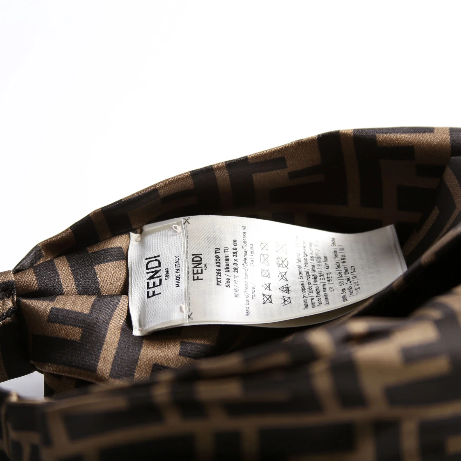 FF Band Silk Headband Brown - Image 4
