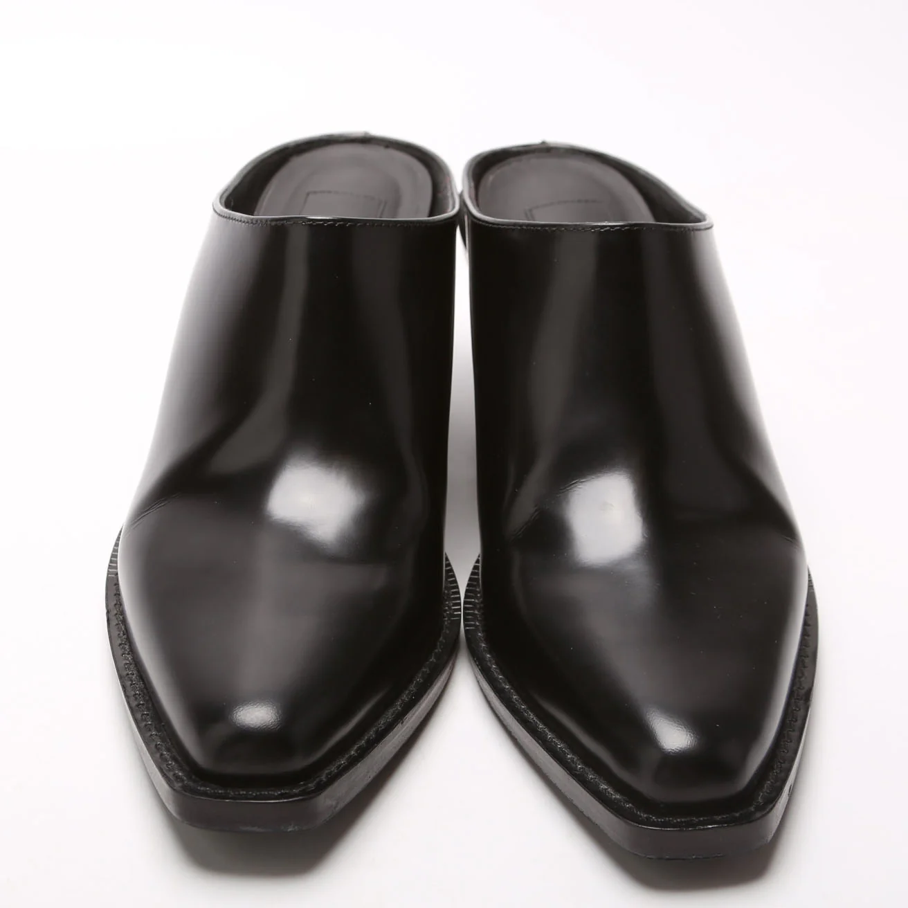 FF Leather Logo Mules Size 38 Black - Image 2