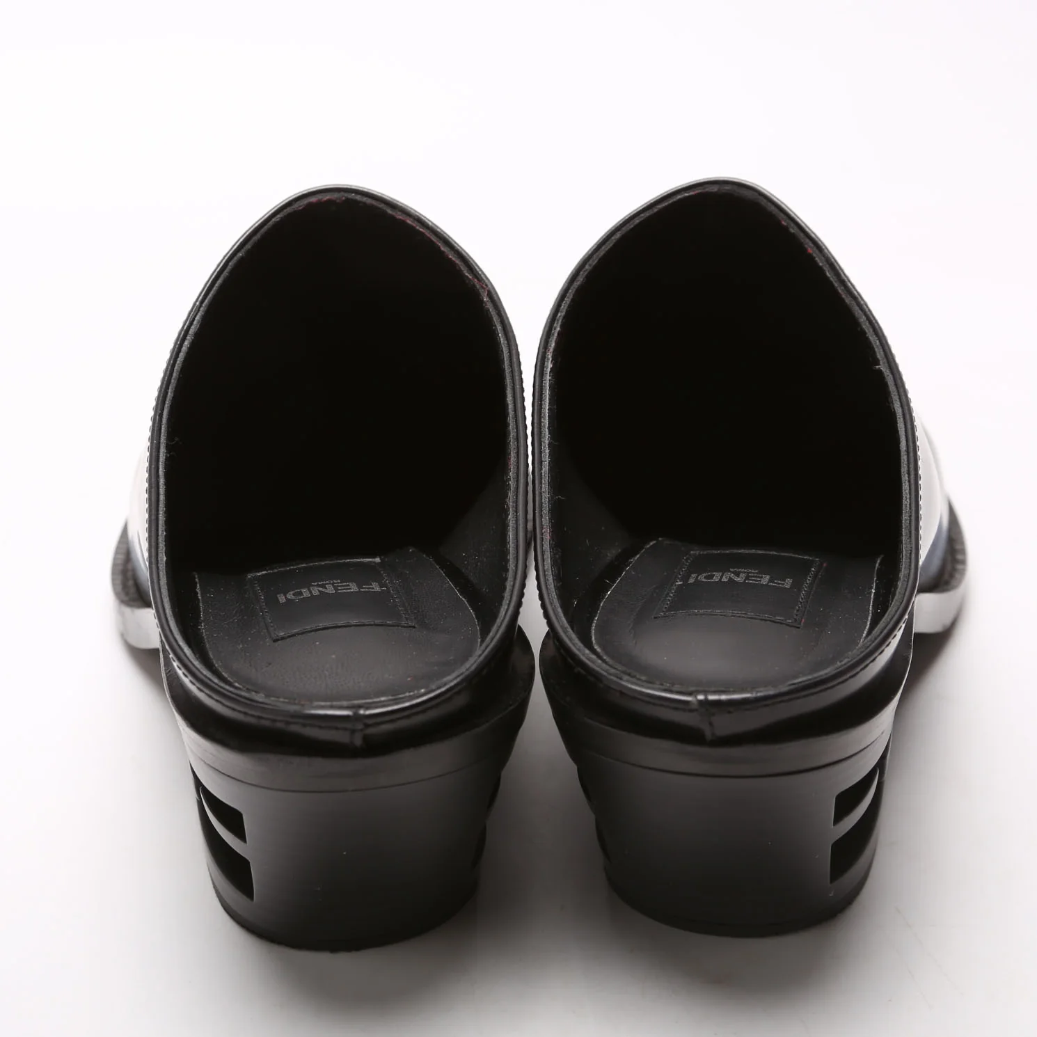 FF Leather Logo Mules Size 38 Black - Image 4