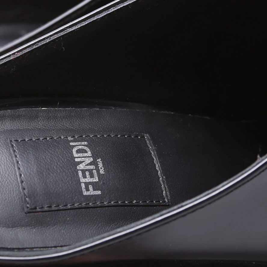 FF Leather Logo Mules Size 38 Black - Image 5