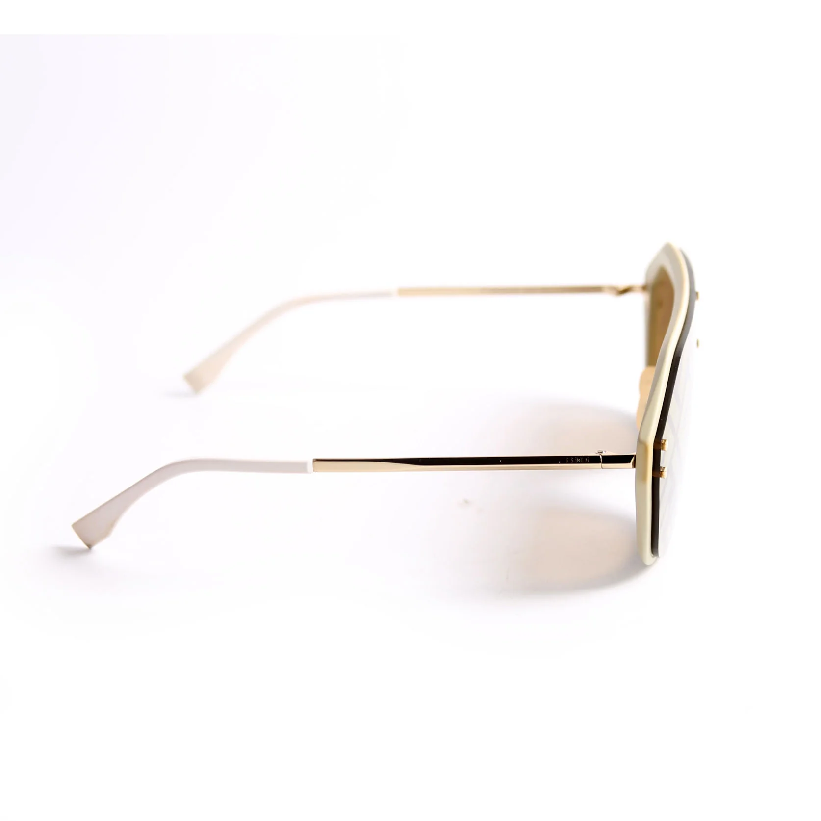 FF M0039/G/S Fabulous Shield Sunglasses Brown/White - Image 3