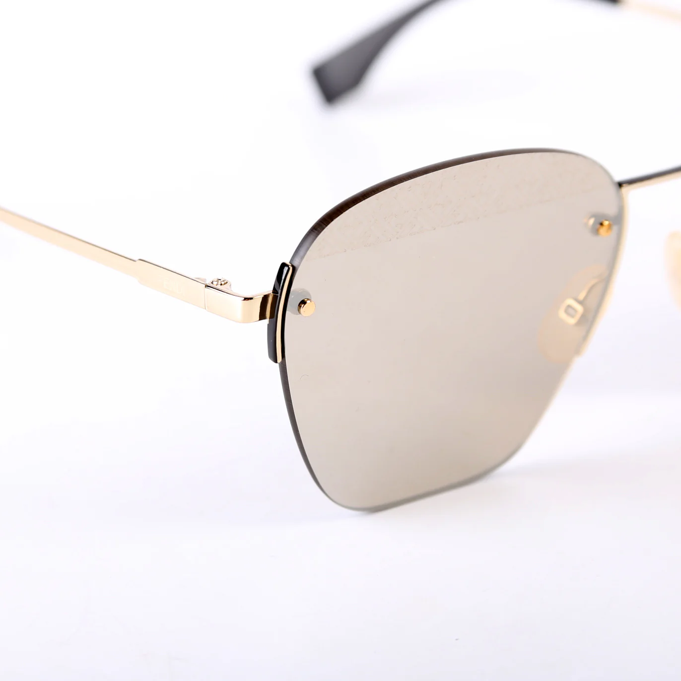 FF M0057/S Logo Lens Sunglasses Black/Gold - Image 8