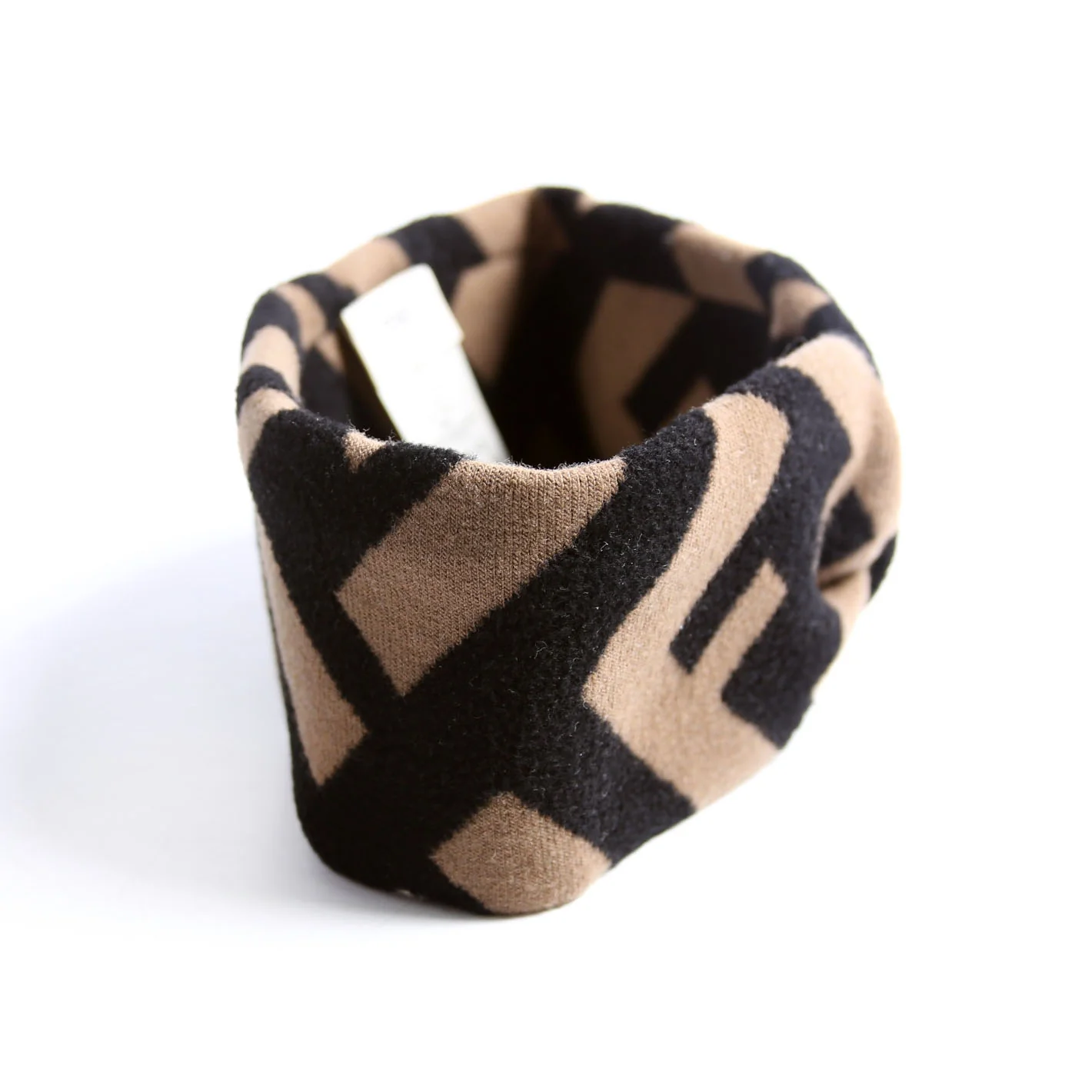 FF Wool Headband Brown/Black - Image 4