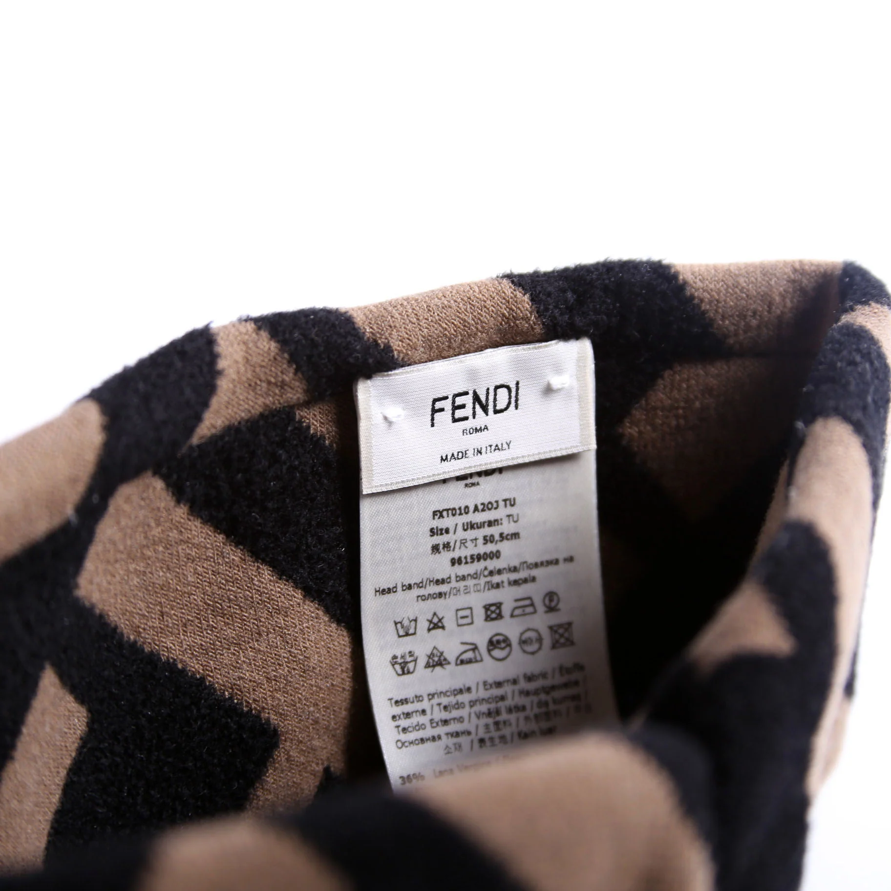 FF Wool Headband Brown/Black - Image 5