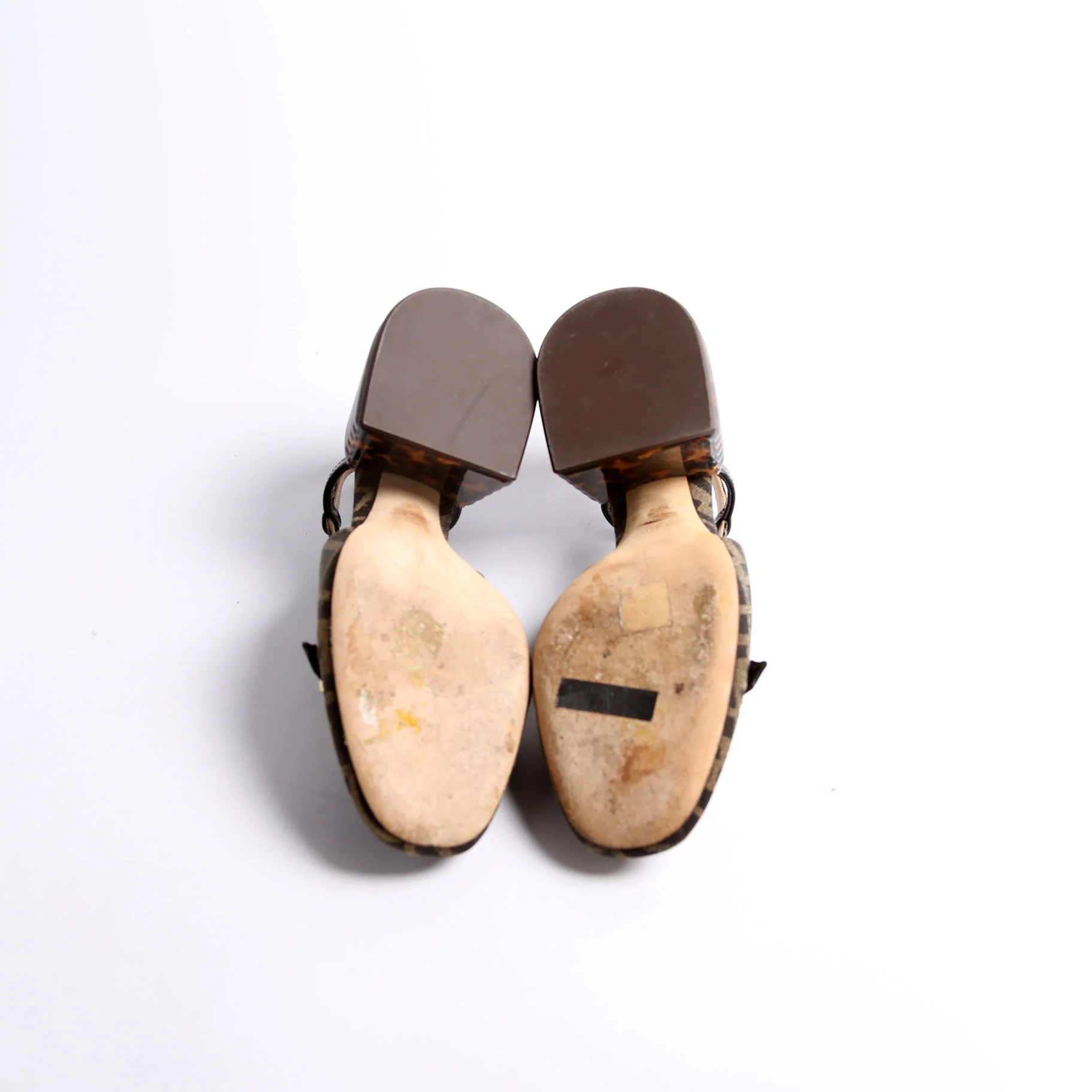 FF Zucca Slingbacks Size 38 Brown - Image 8