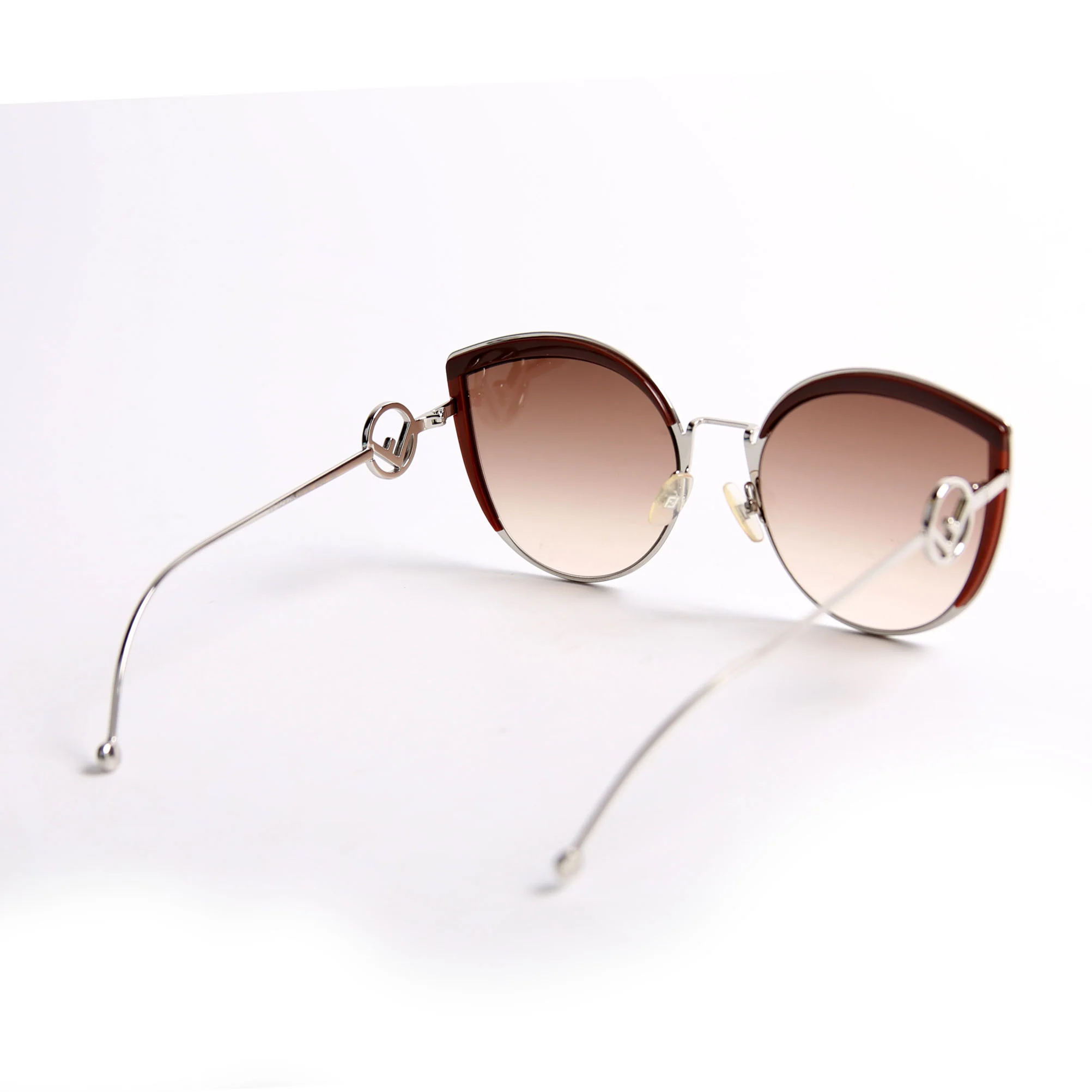 FF0290/S Cat Eye Sunglasses Brown/Silver - Image 4