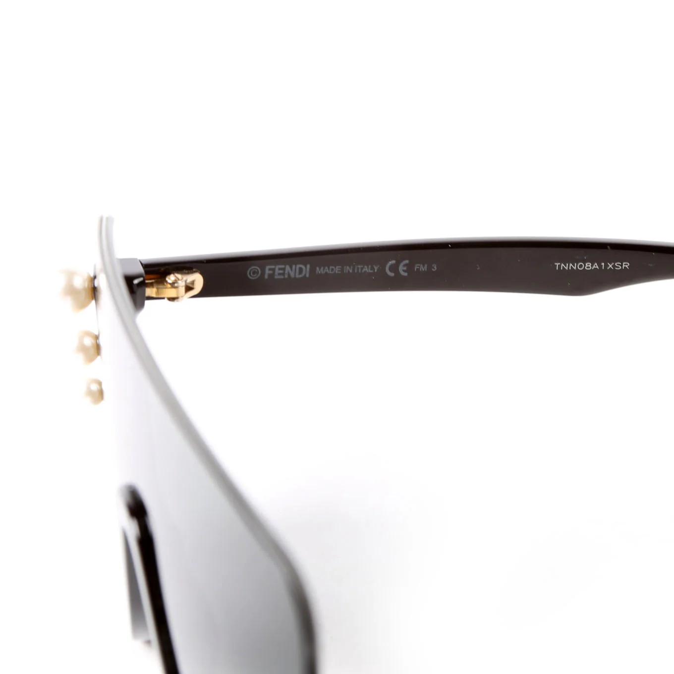 FF0296/S Pearl Shield Sunglasses Black/Pearl - Image 6