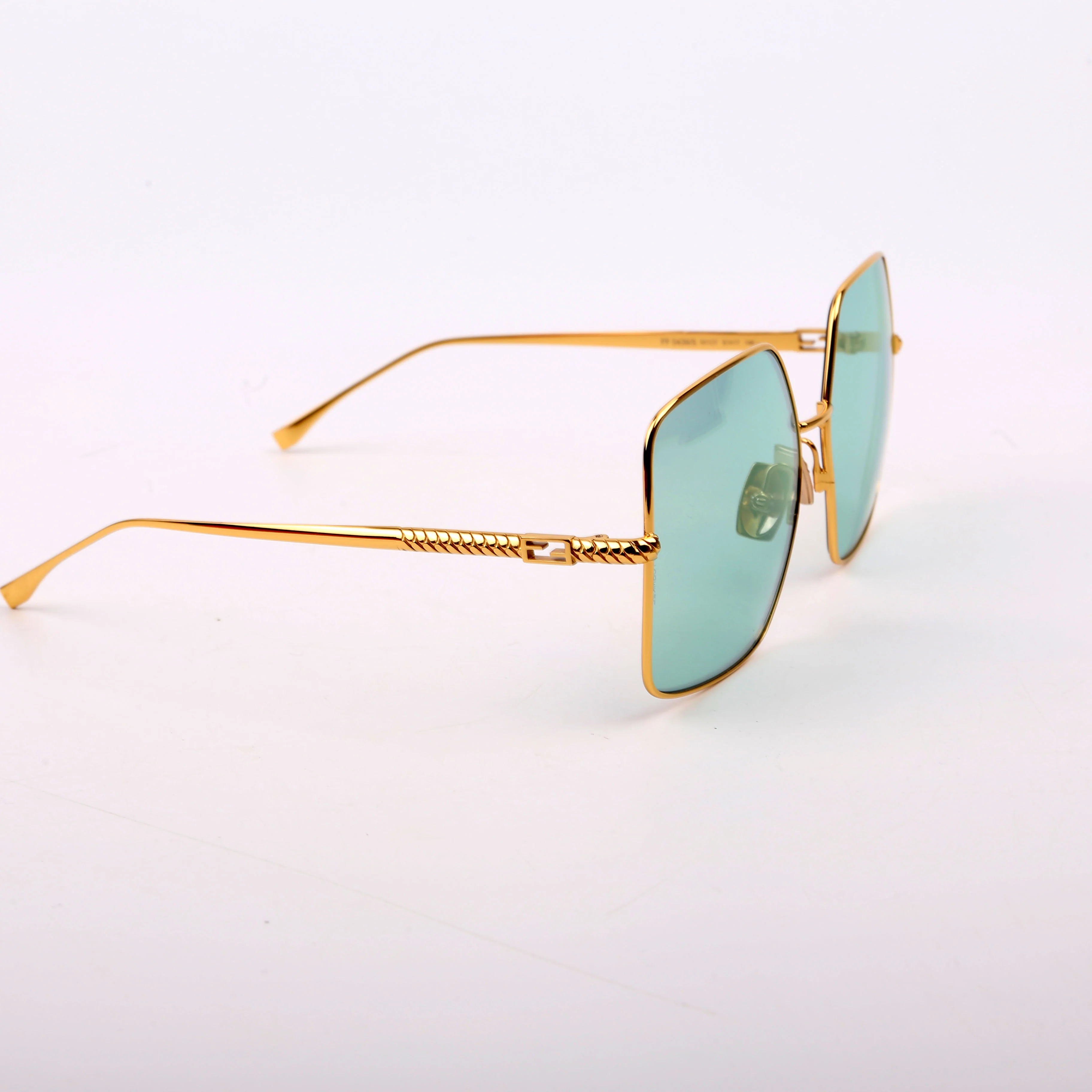 FF0439S Square Sunglasses Gold/Teal - Image 2