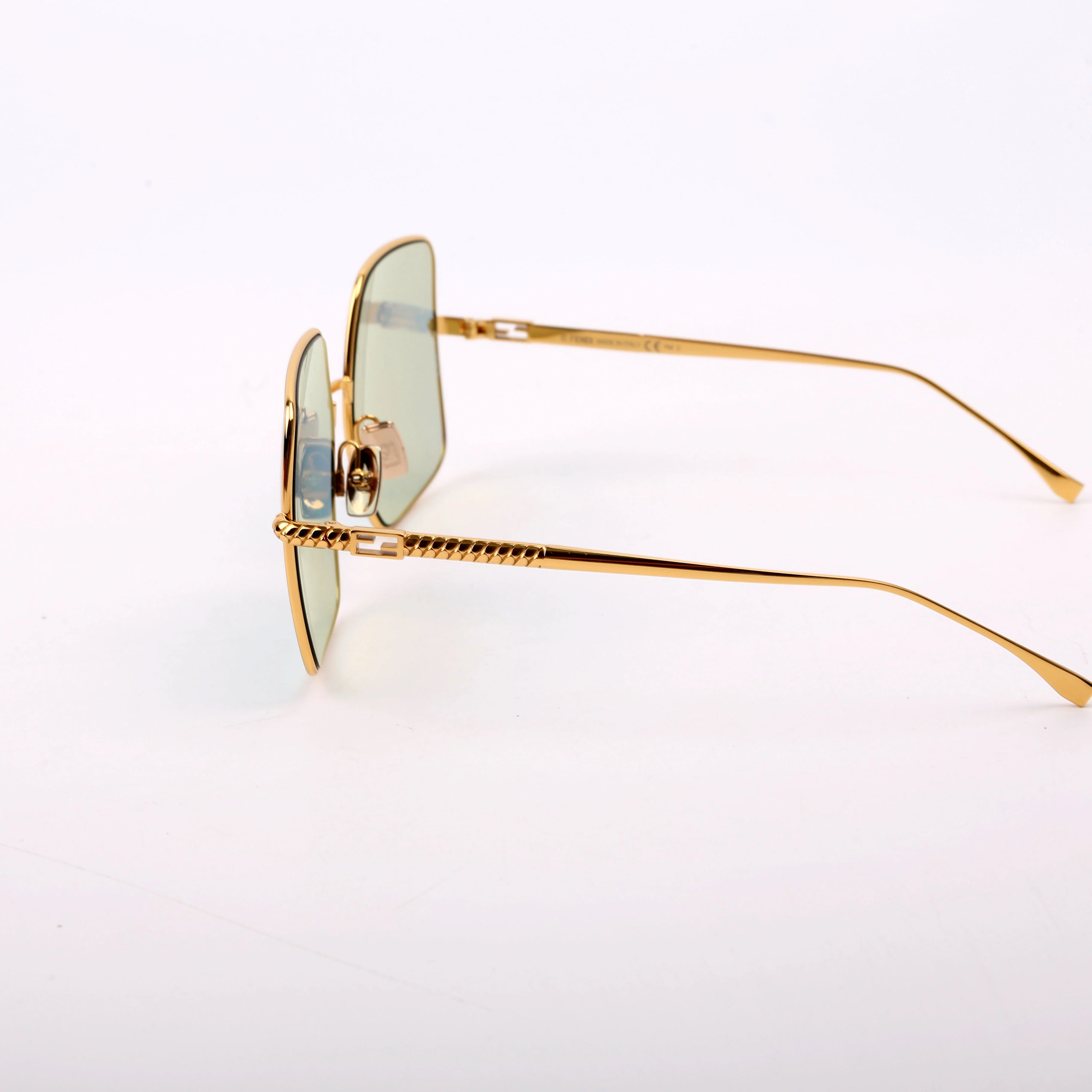 FF0439S Square Sunglasses Gold/Teal - Image 4
