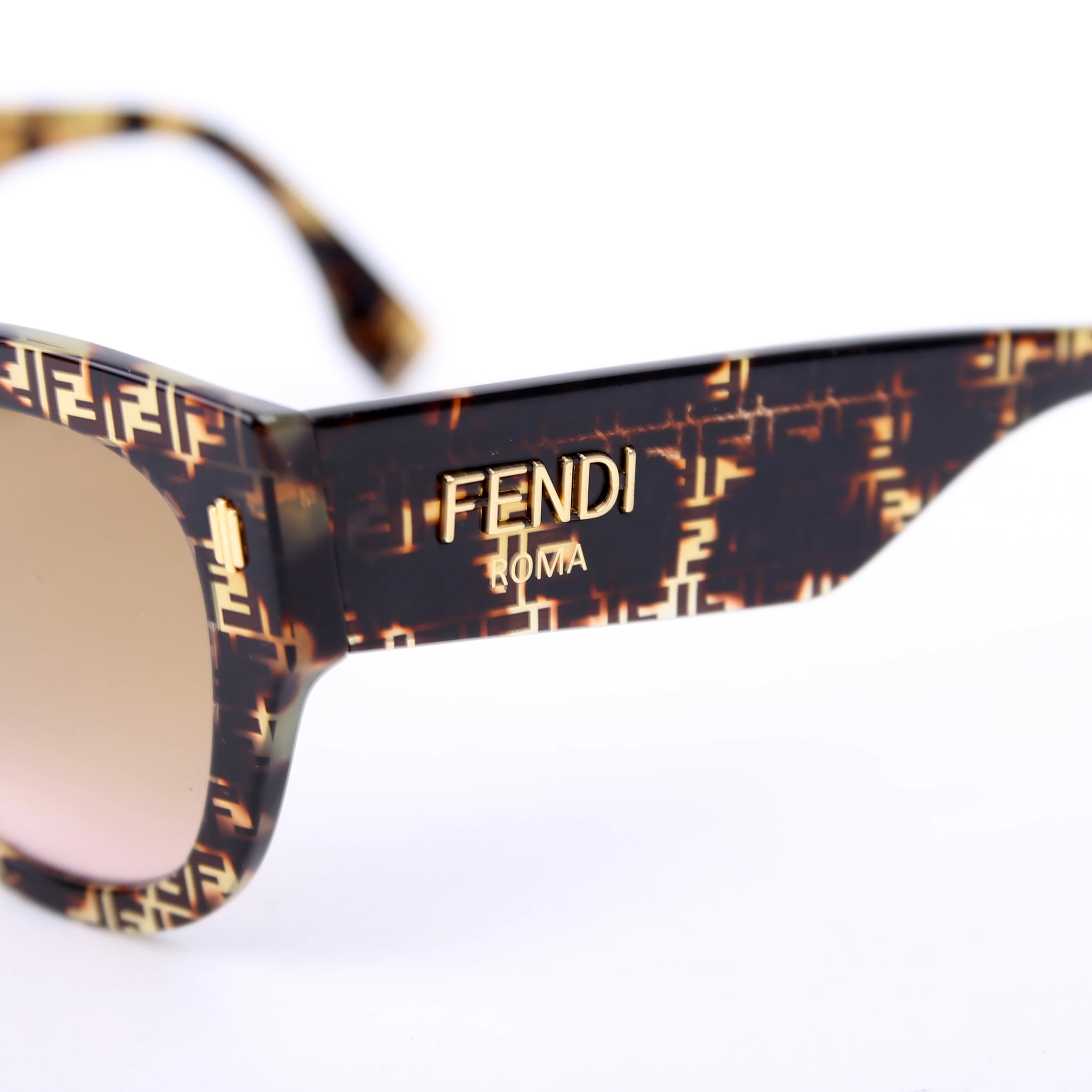 FF0452 Acetate Sunglasses Brown - Image 5