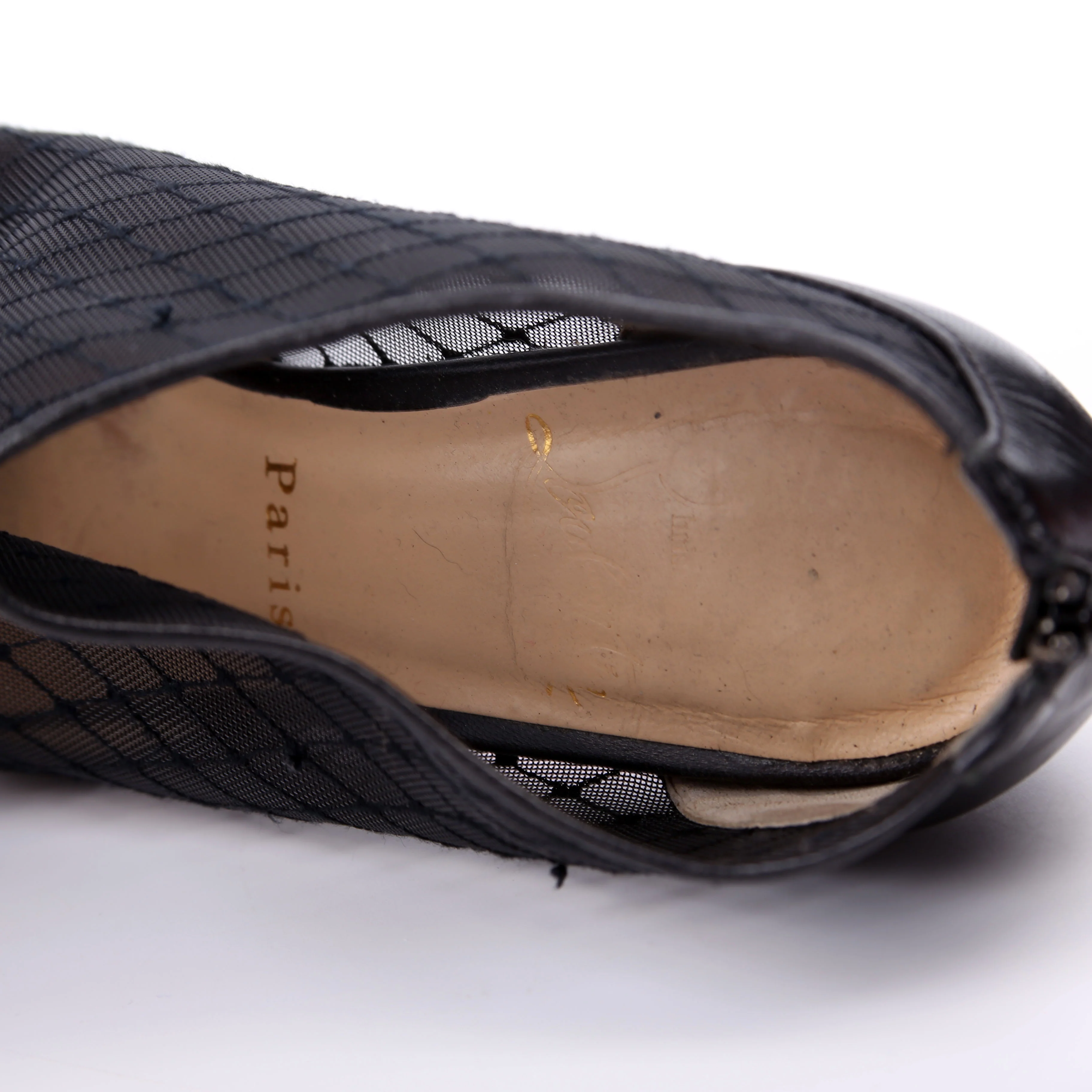 Filette Patent/Mesh Booties 100MM Size 35.5 Black - Image 11
