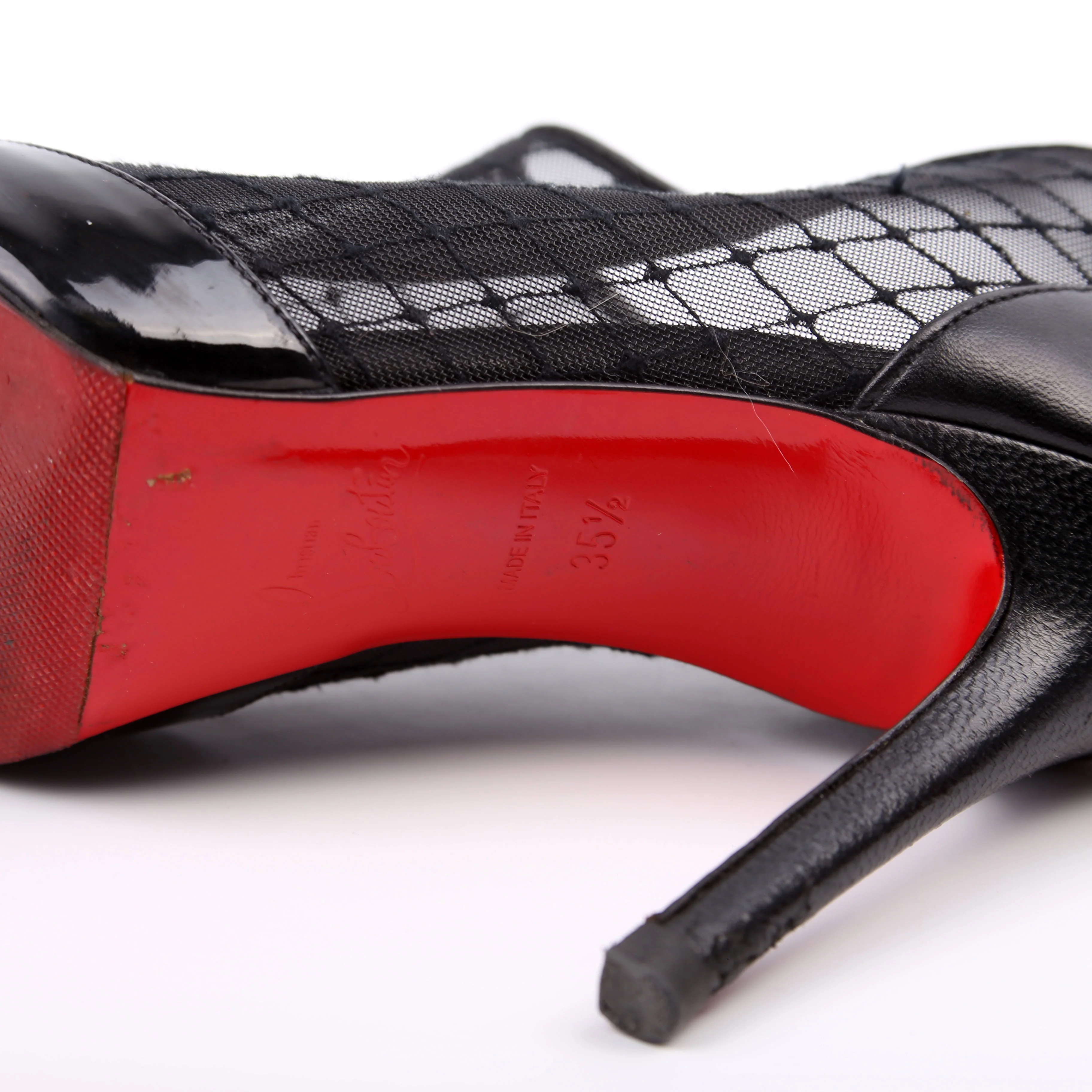 Filette Patent/Mesh Booties 100MM Size 35.5 Black - Image 13