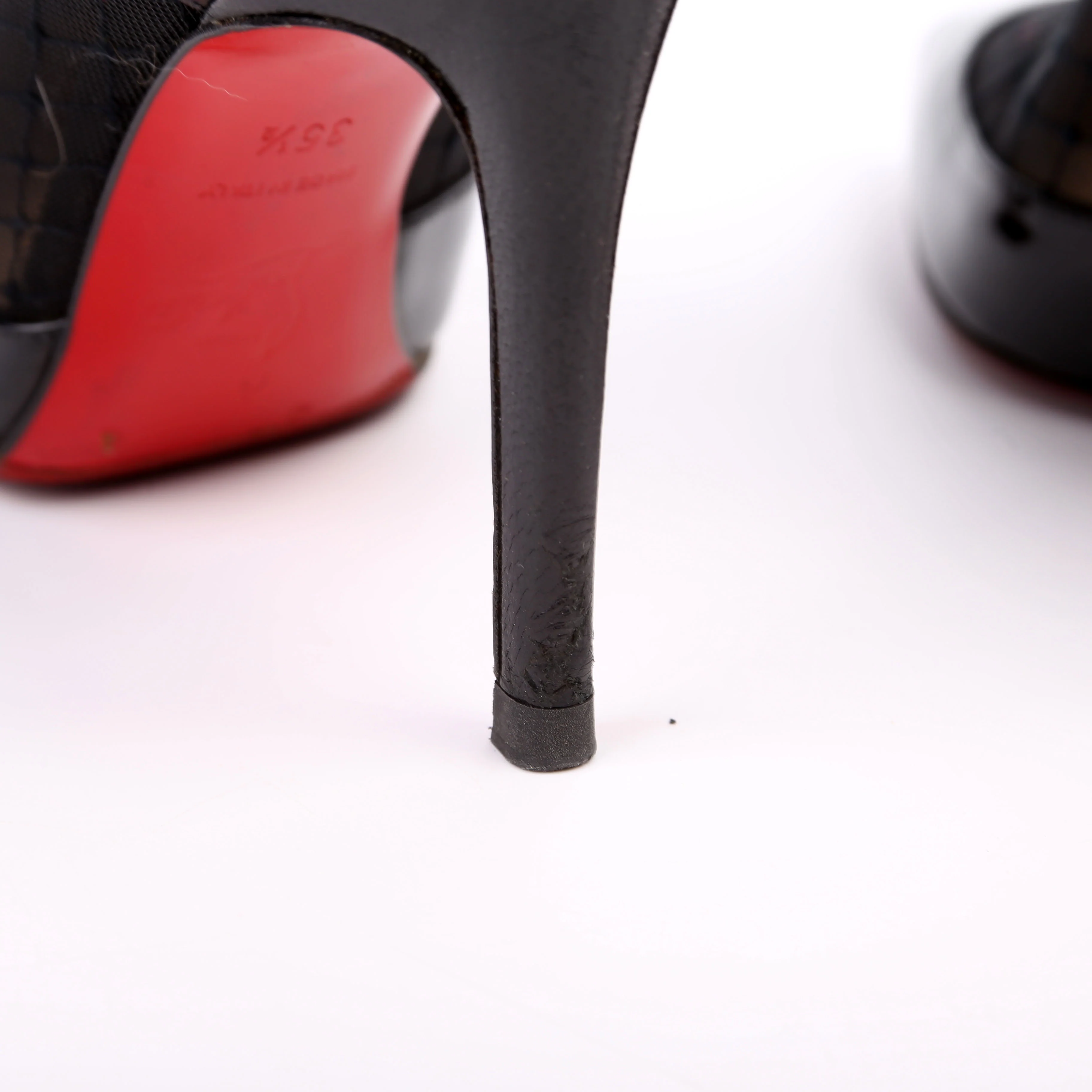 Filette Patent/Mesh Booties 100MM Size 35.5 Black - Image 7