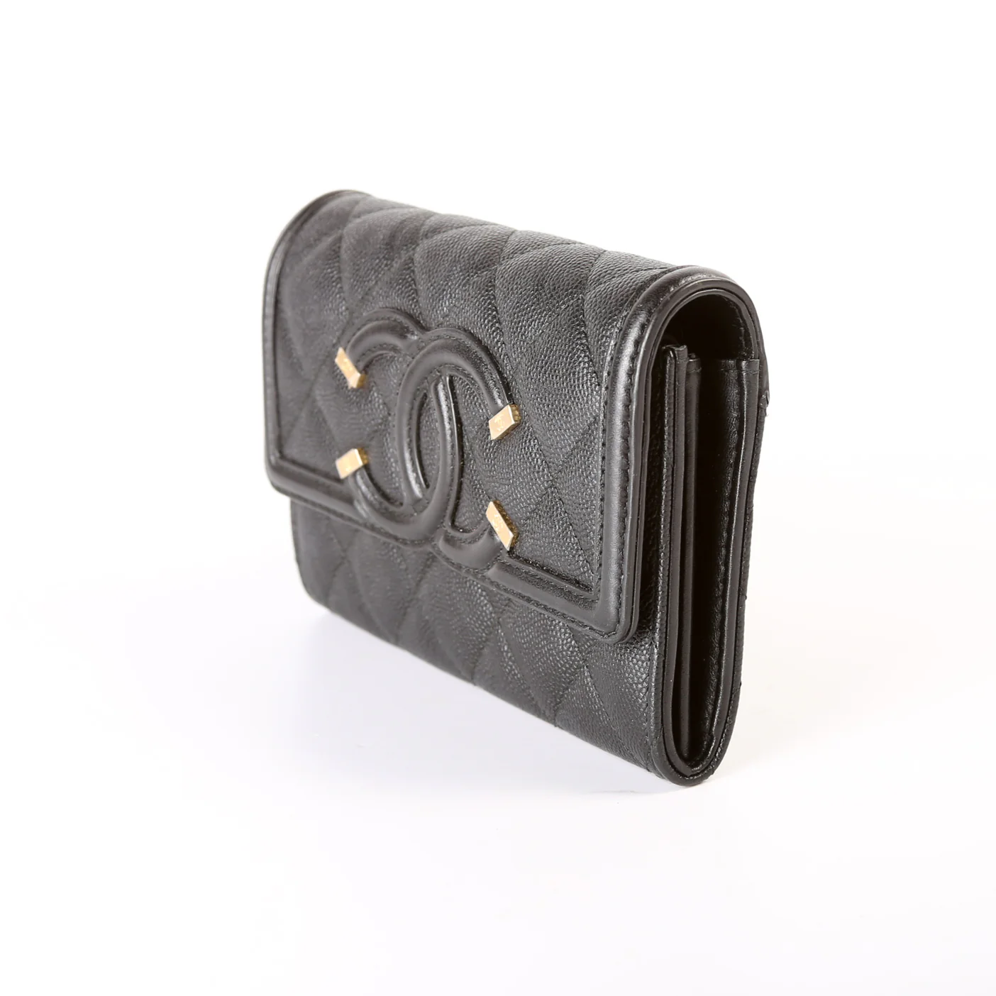 Filigree Medium Flap Wallet Caviar 25M - Image 4