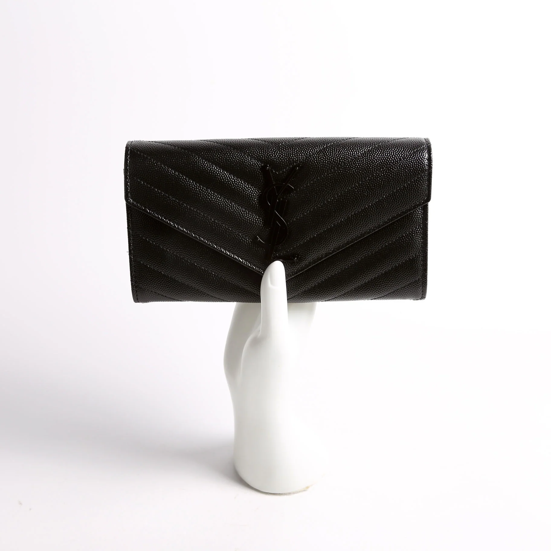 Flap Wallet Large Grain De 372264 Black - Image 9