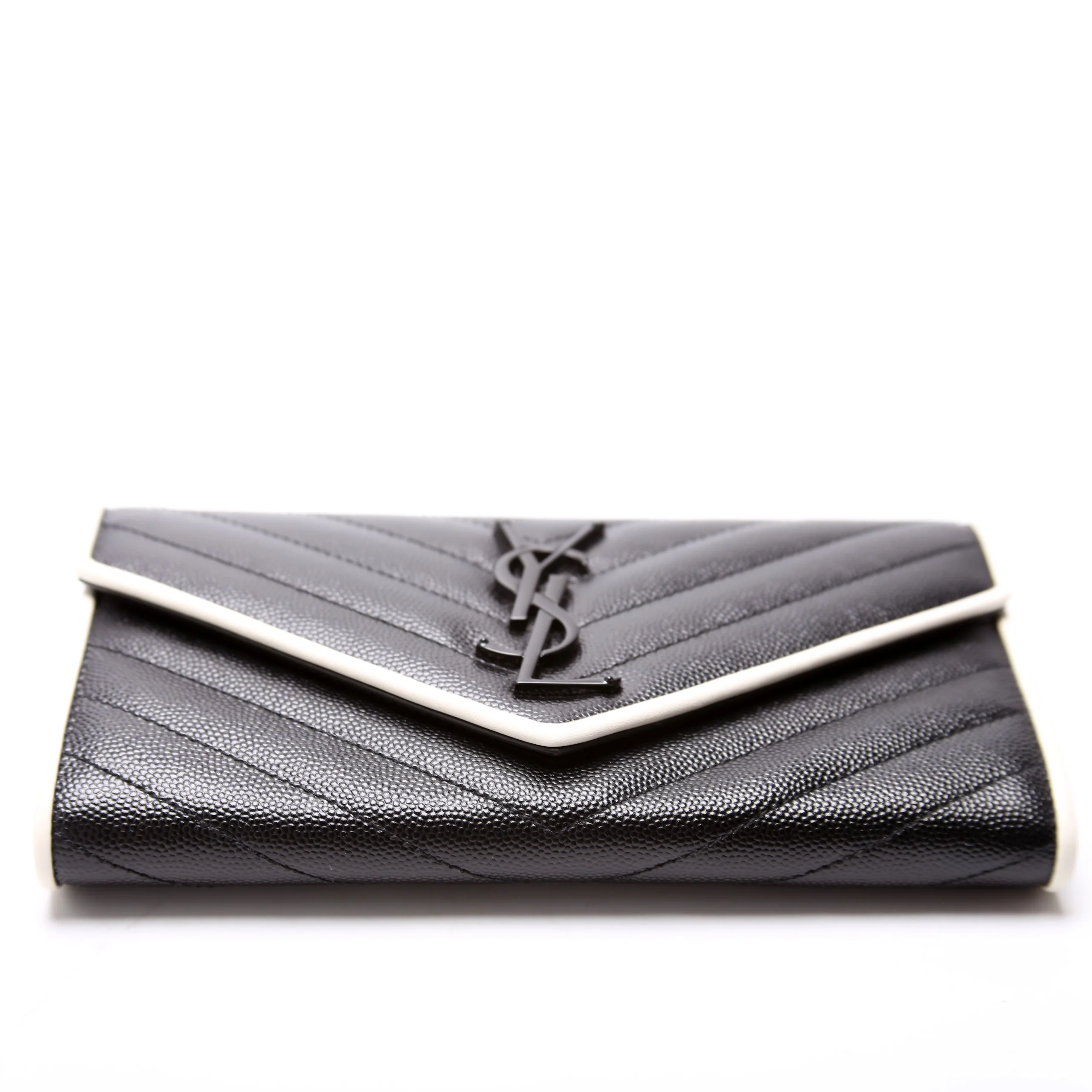 Flap Wallet Large Grain De Poudre 372264 Black/White - Image 4