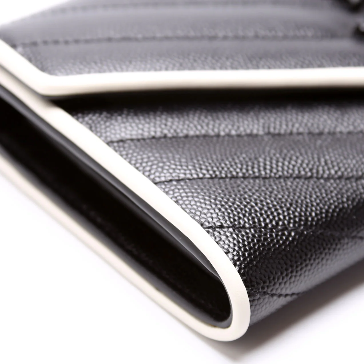 Flap Wallet Large Grain De Poudre 372264 Black/White - Image 5