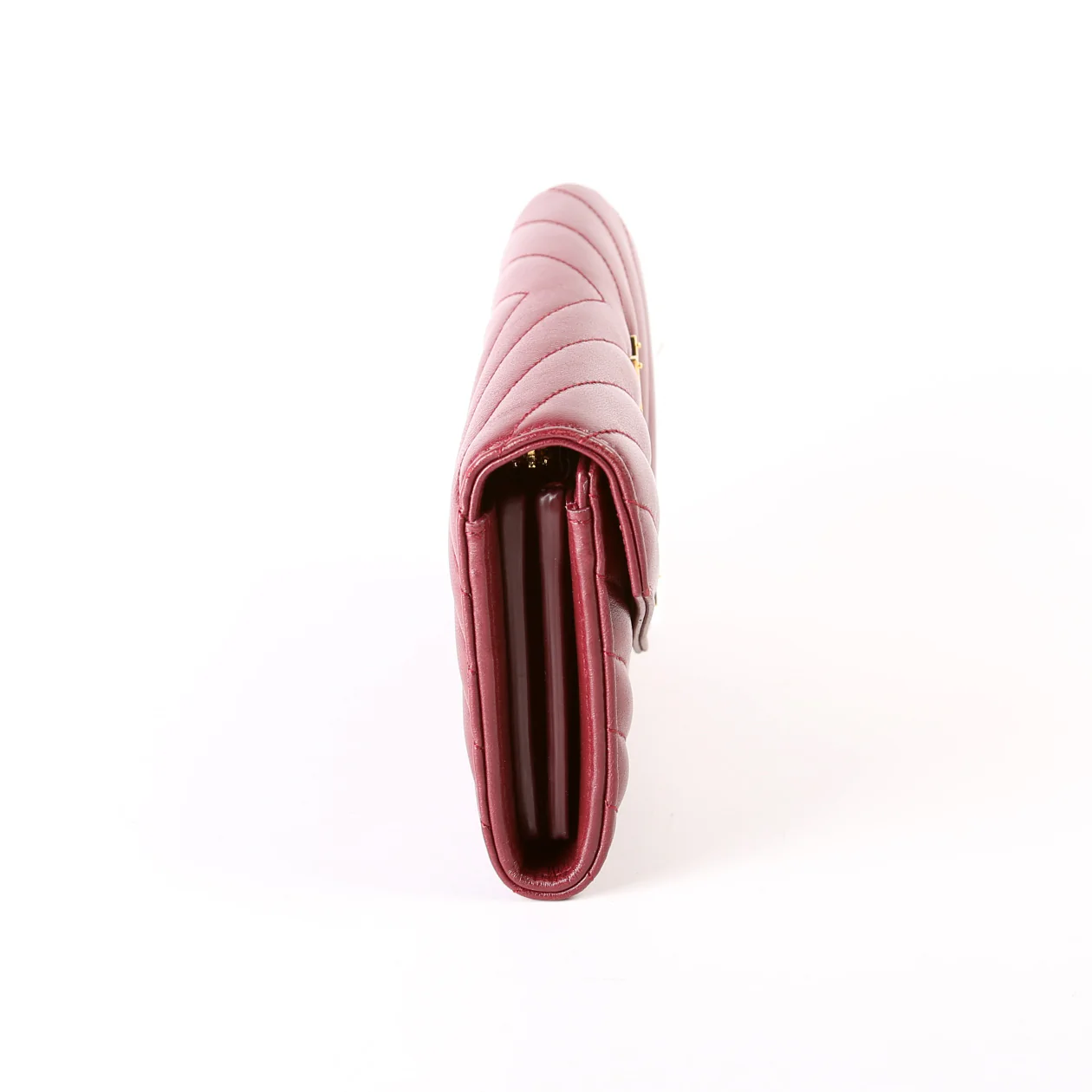 Flap Wallet Large Grain De Poudre 372264 Burgundy - Image 3