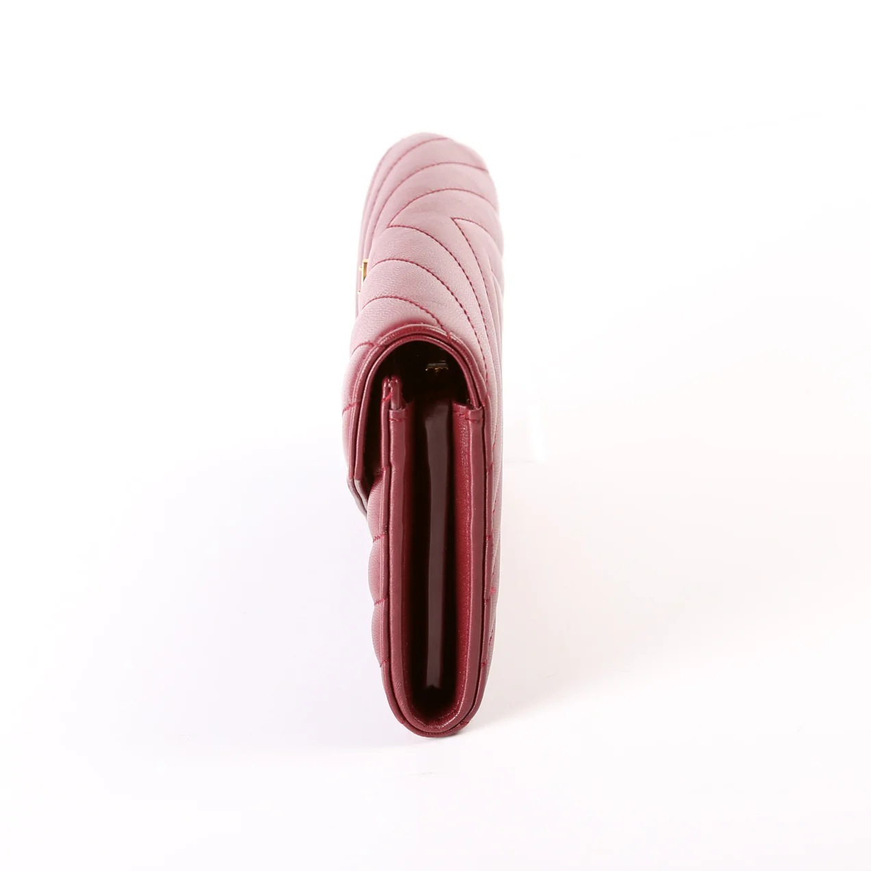 Flap Wallet Large Grain De Poudre 372264 Burgundy - Image 4