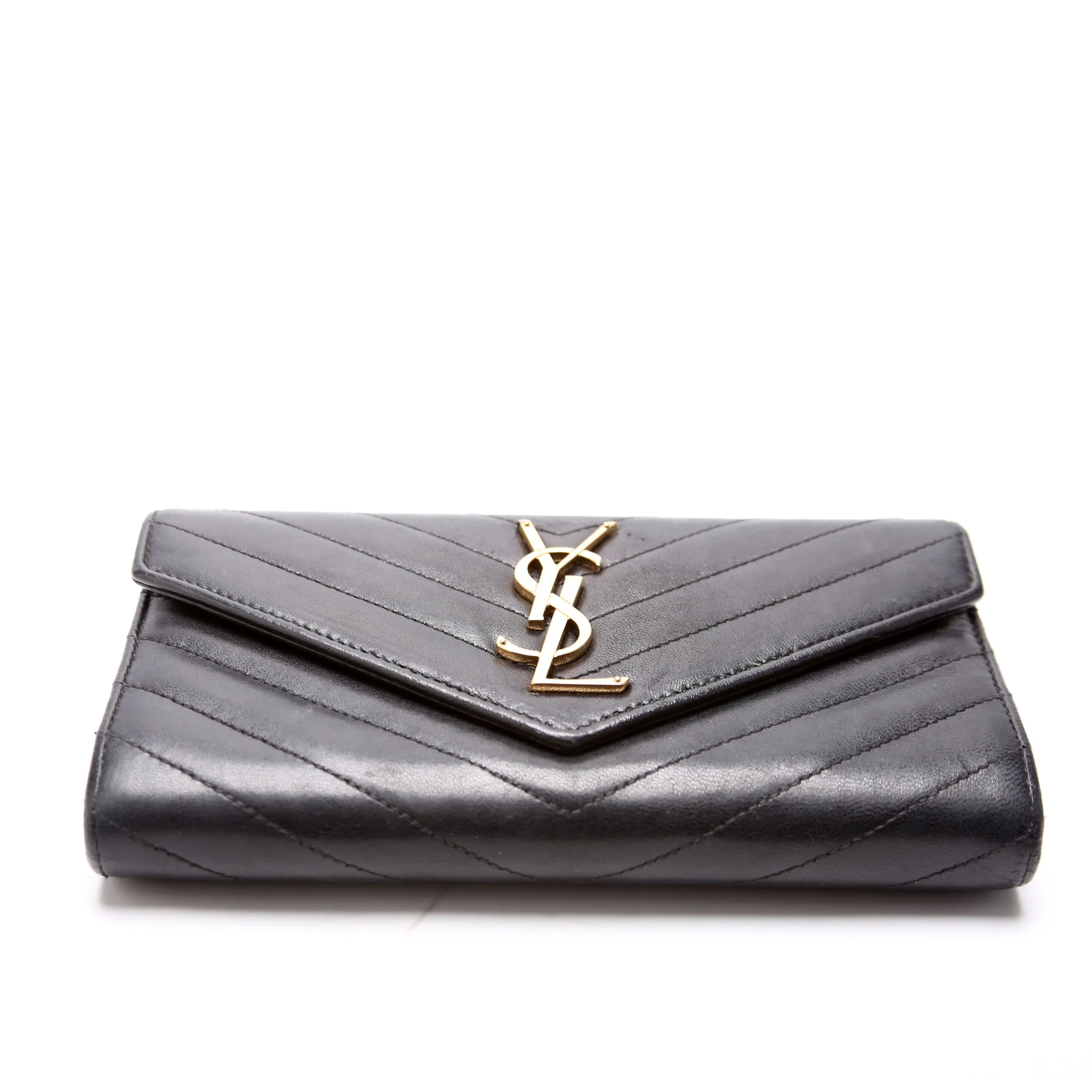 Flap Wallet Large Smooth Leather 372264 Black - Image 4
