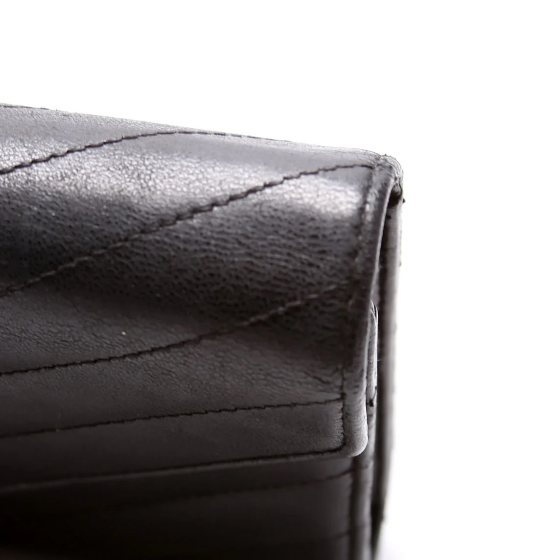 Flap Wallet Large Smooth Leather 372264 Black - Image 6