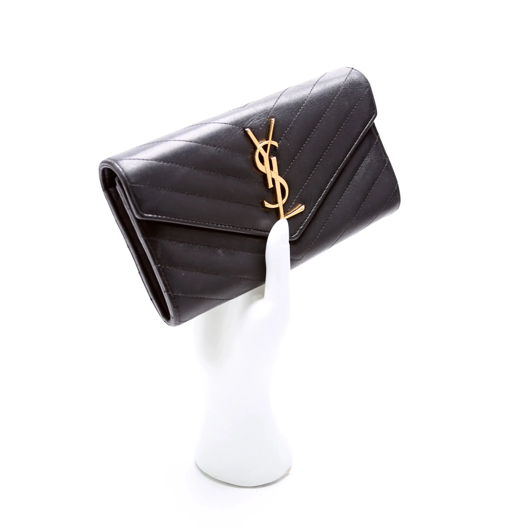 Flap Wallet Large Smooth Leather 372264 Black - Image 9