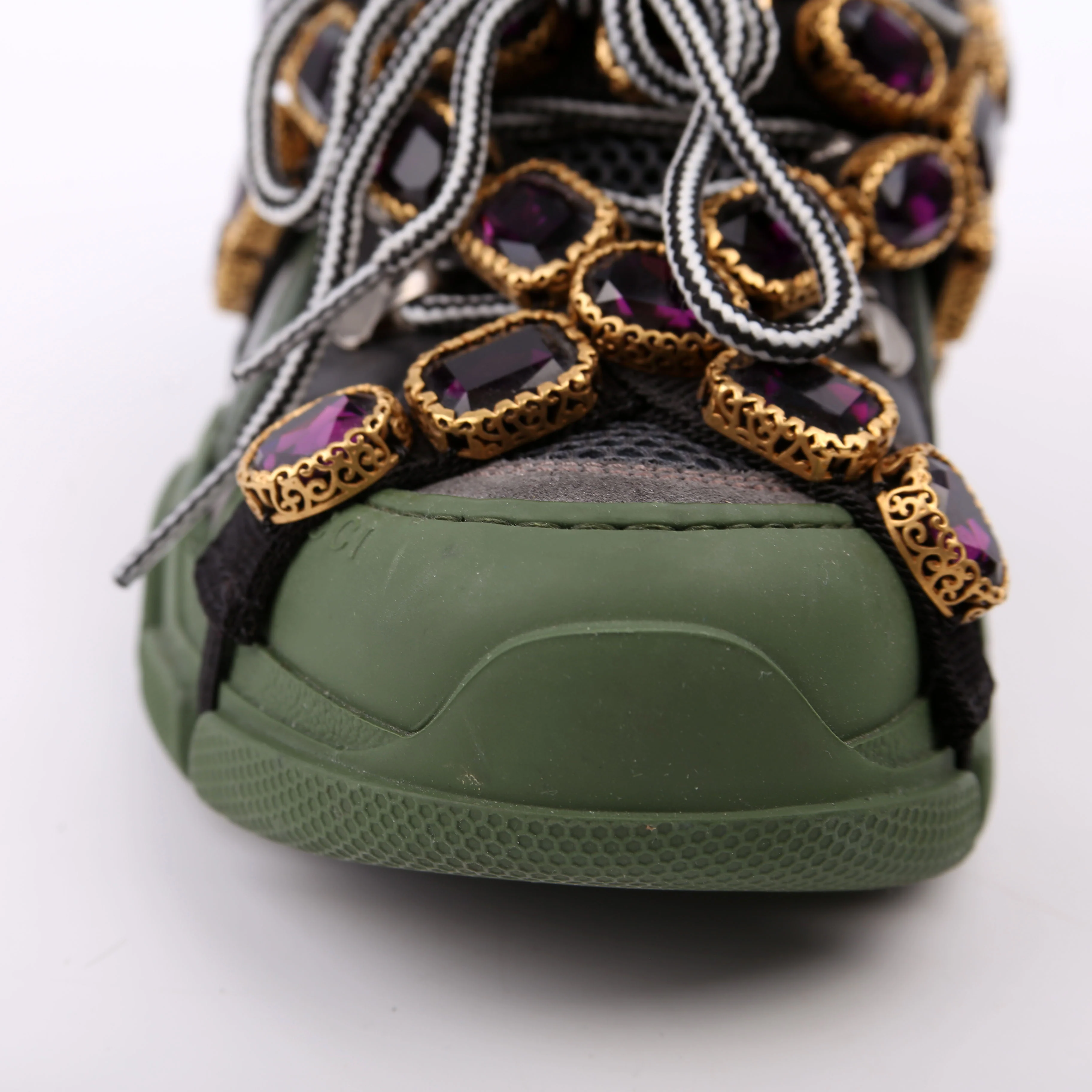 Flashtrek Jeweled Sneakers Size 34 Green - Image 11