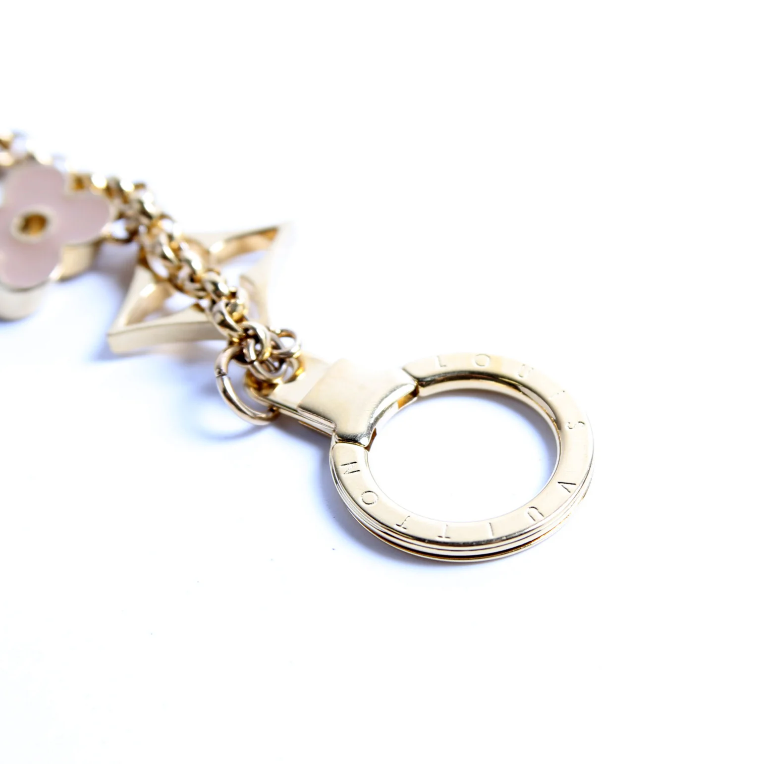 Fleur De Monogram Chain Charm Gold/Beige - Image 3