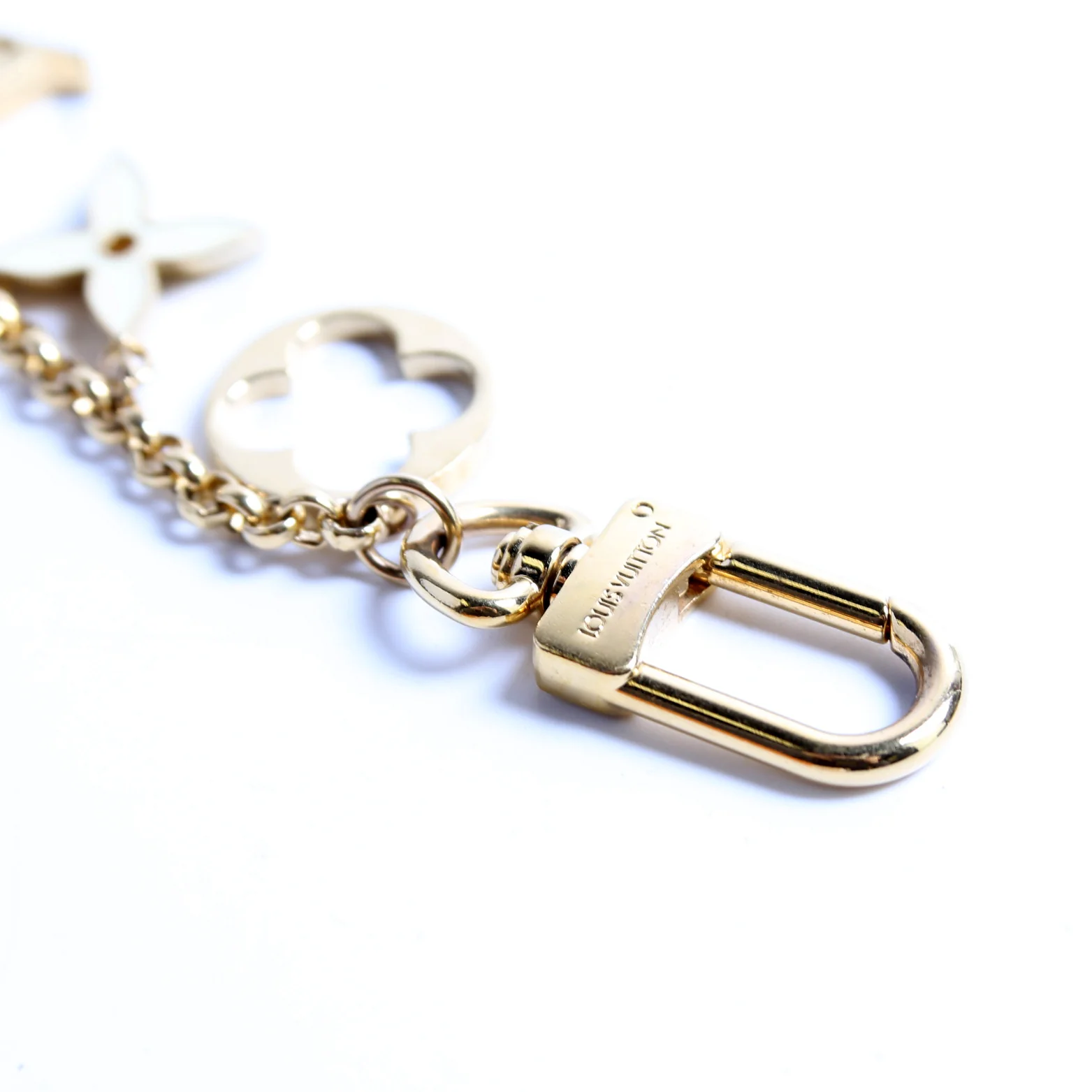 Fleur De Monogram Chain Charm Gold/Beige - Image 4