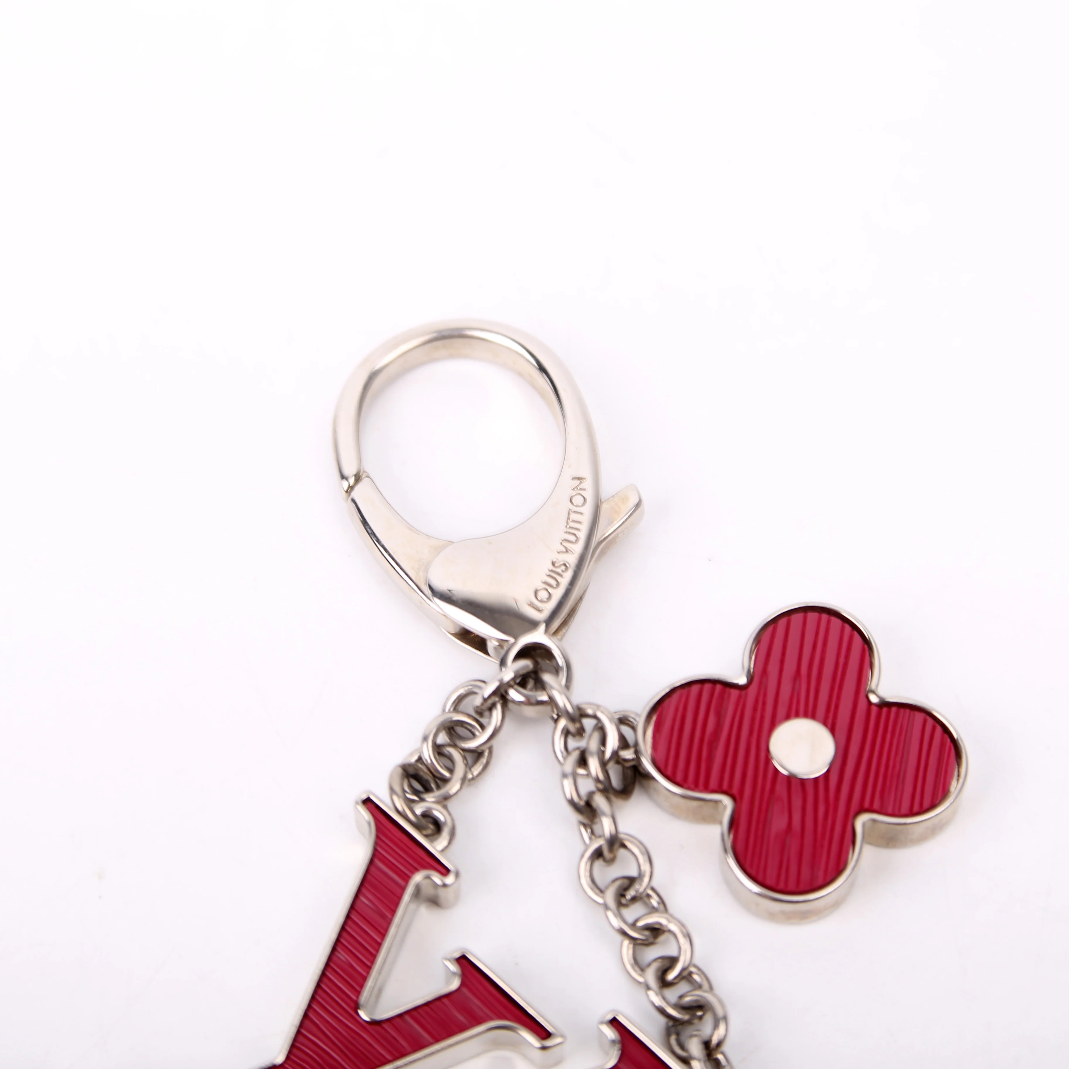 Fleur D'Epi Bag Charm SIlver/Berry - Image 5