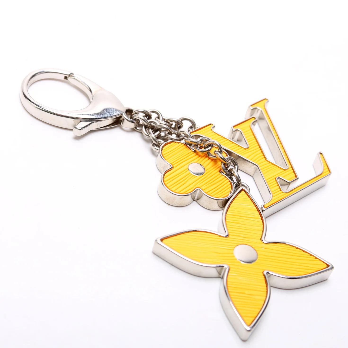 Fleur D'Epi Bag Charm Silver/Yellow - Image 2