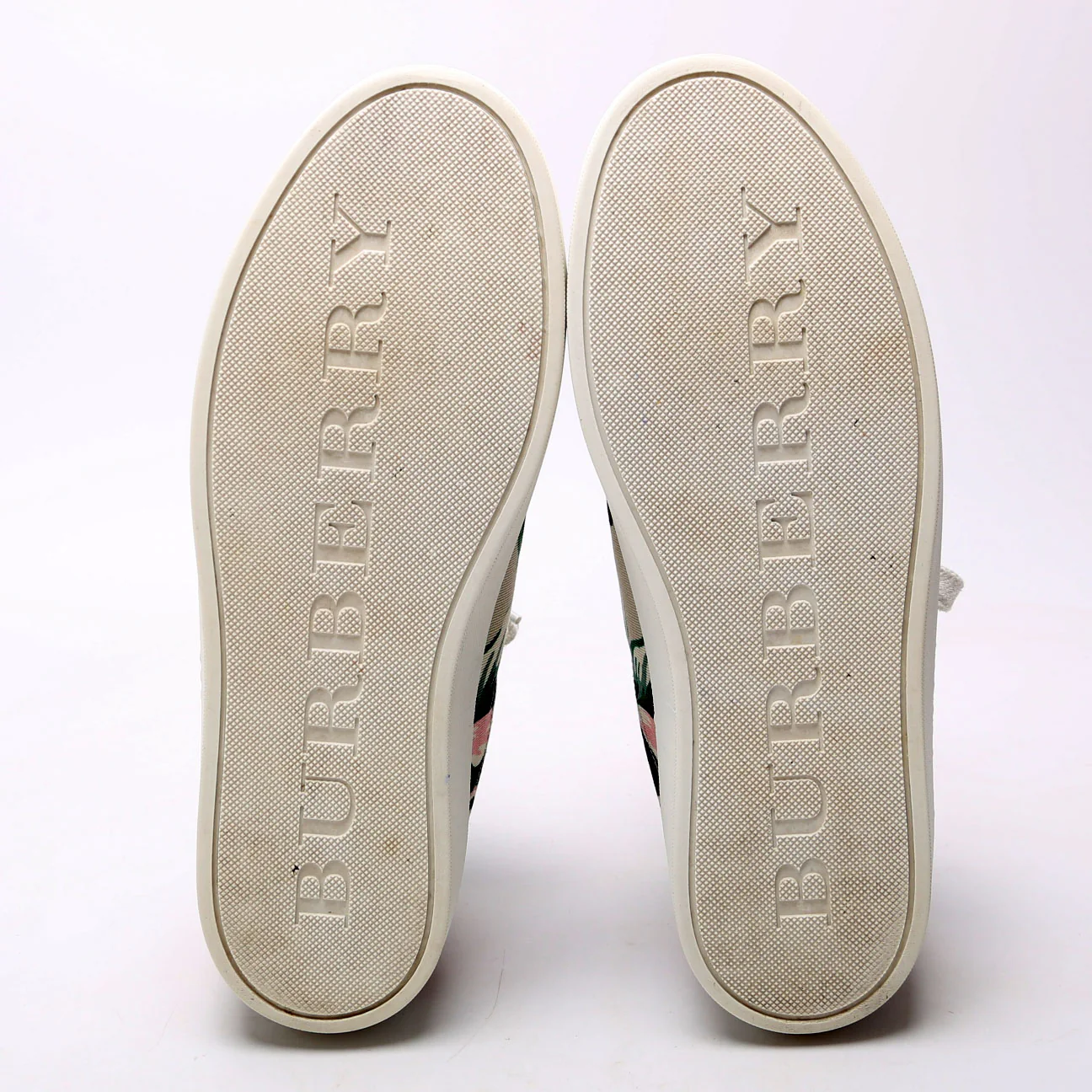 Floral Print Canvas Sneakers Size 36 Beige/Multicolor - Image 6