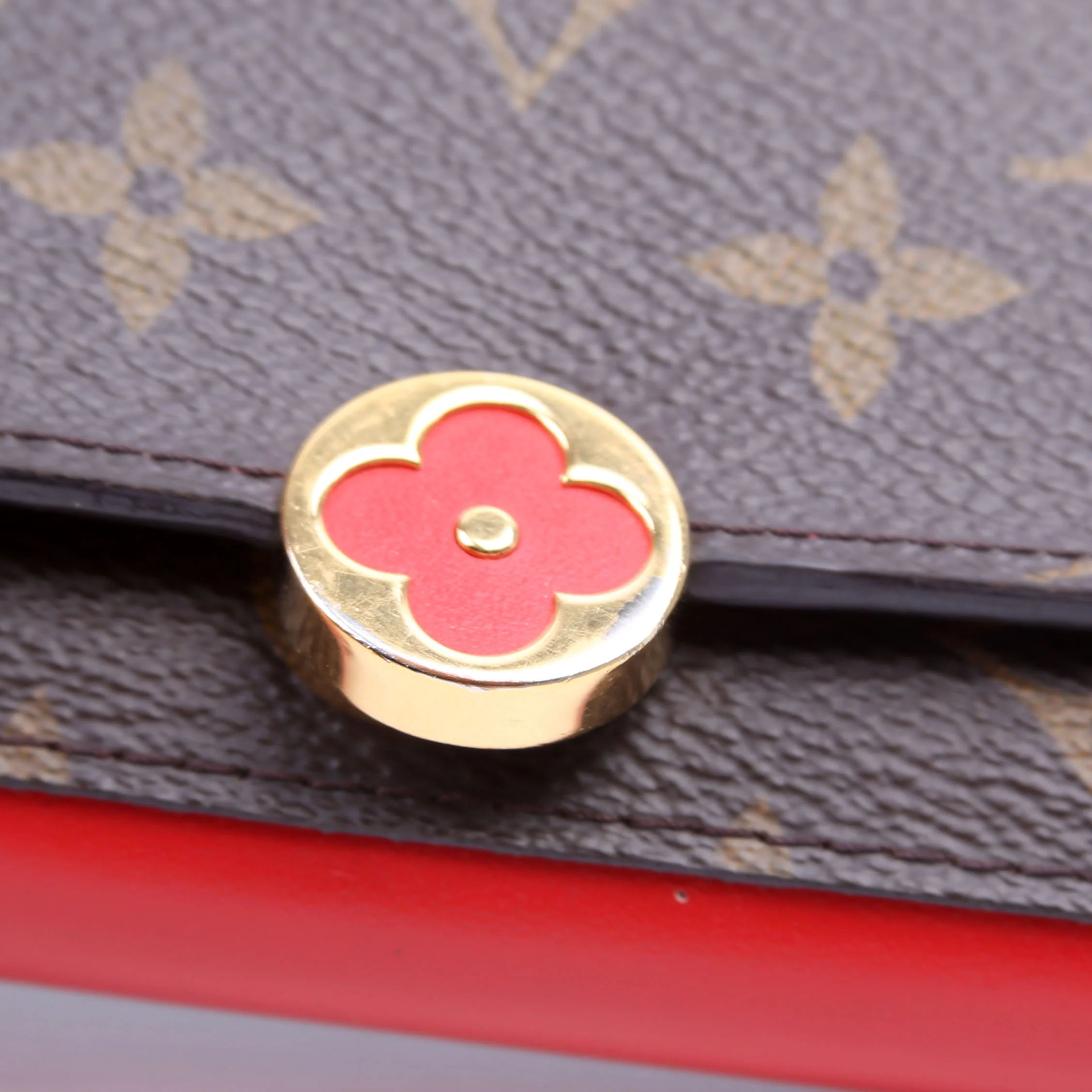 Flore Compact Wallet Monogram Red - Image 7