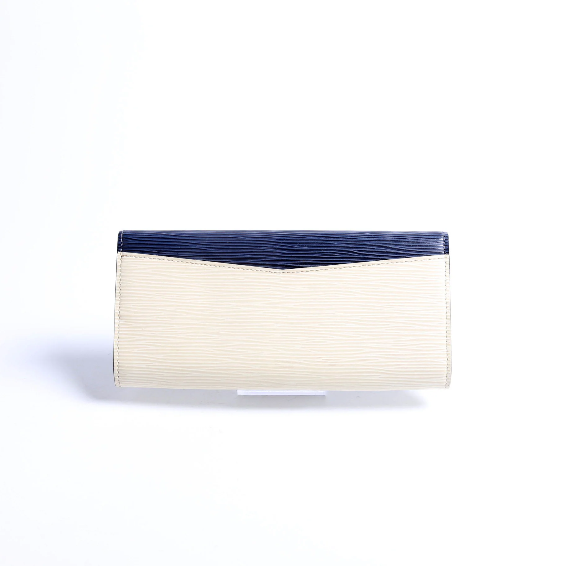 Flore Long Wallet Epi Blue/Cream - Image 2