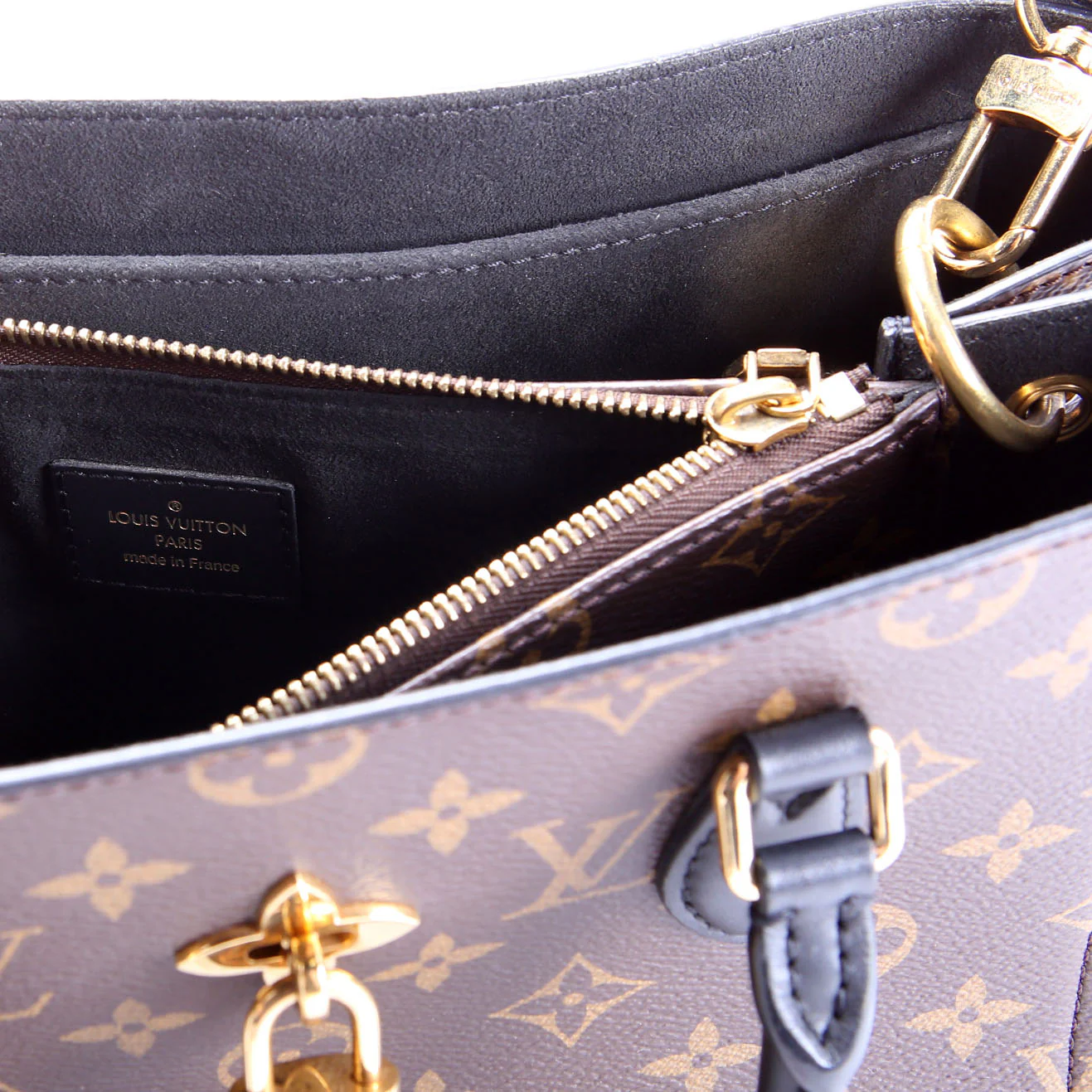 Flower Tote Monogram Black - Image 9