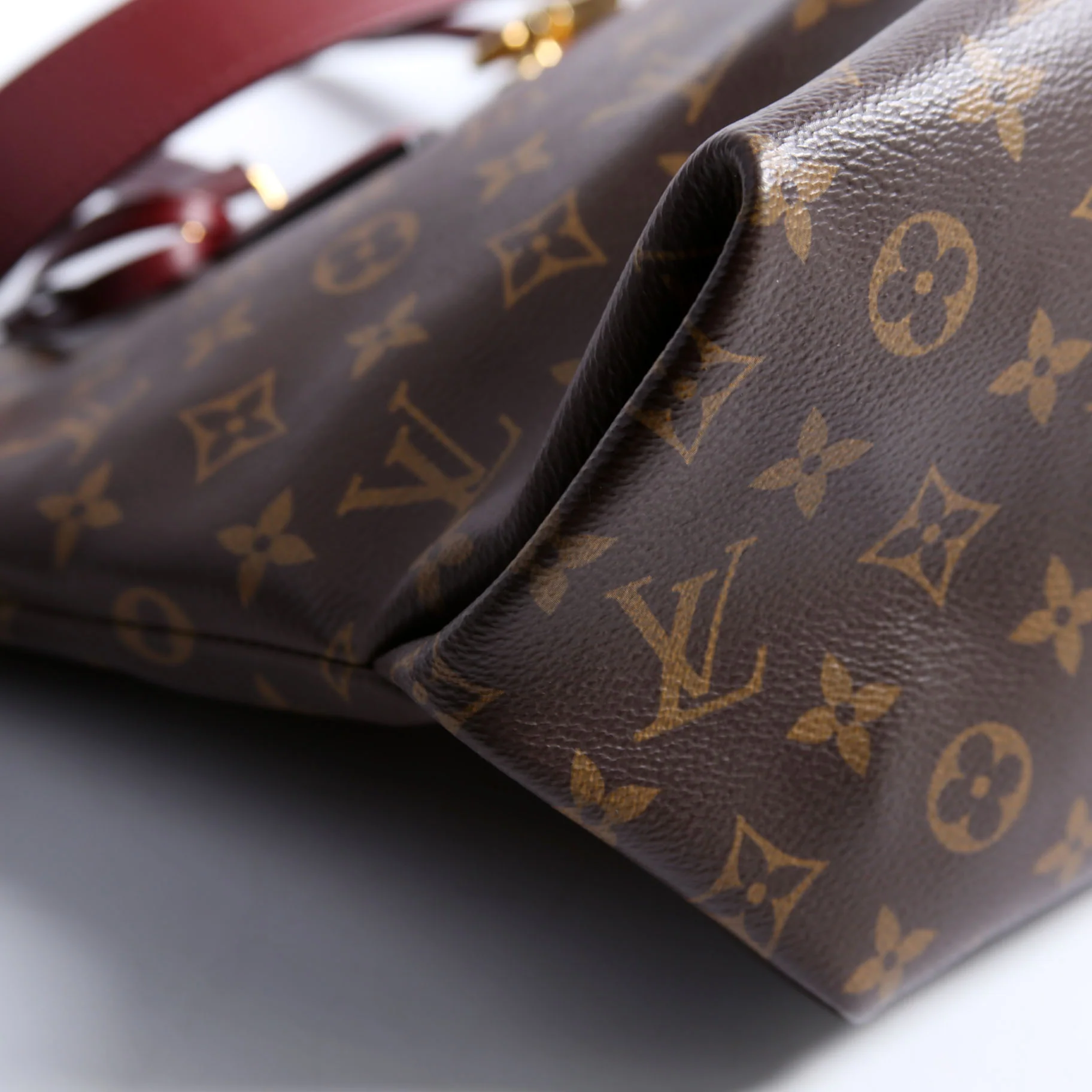 Flower Zipped Tote MM Monogram Berry - Image 4