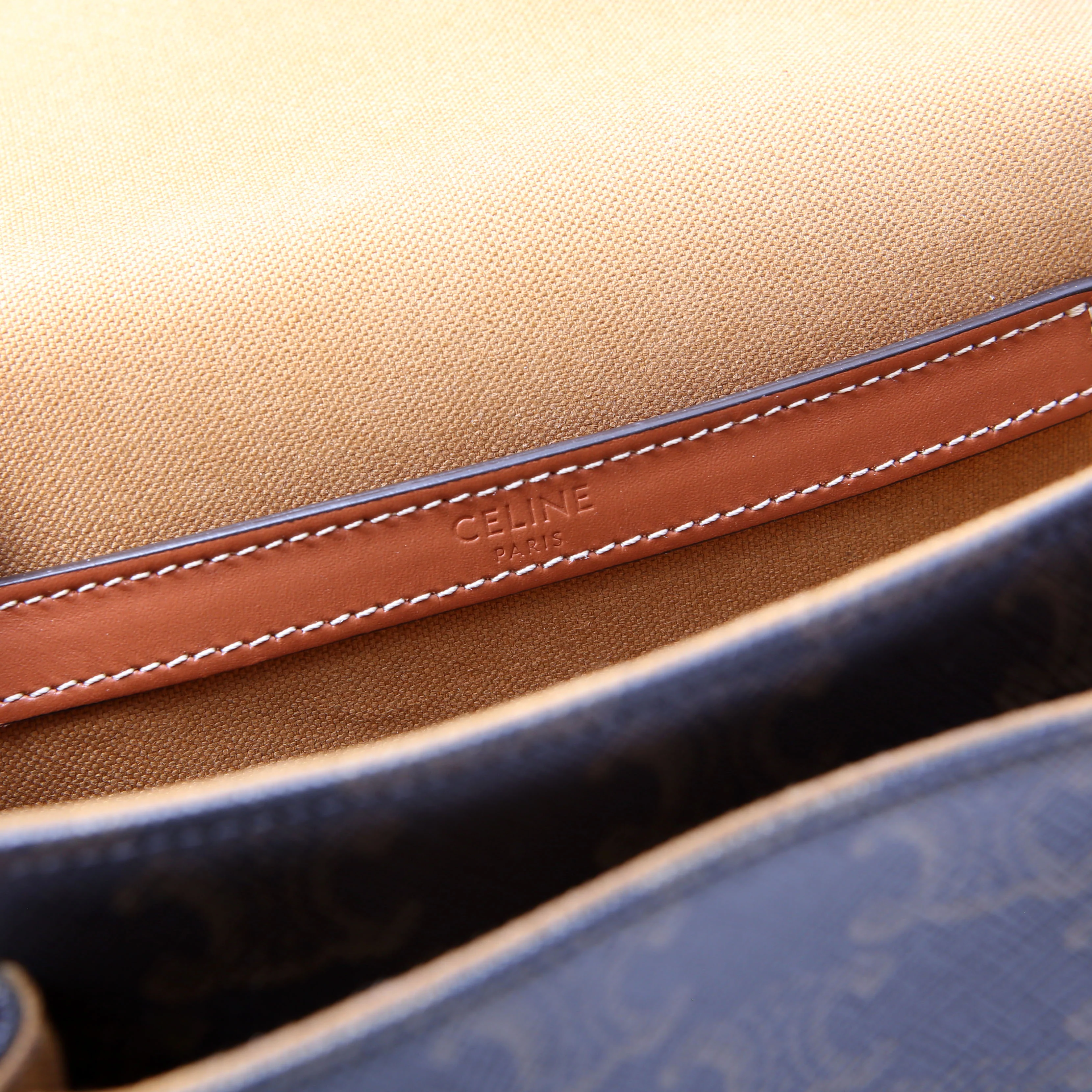 Folco Triomphe Medium Canvas/Calfskin Brown - Image 10