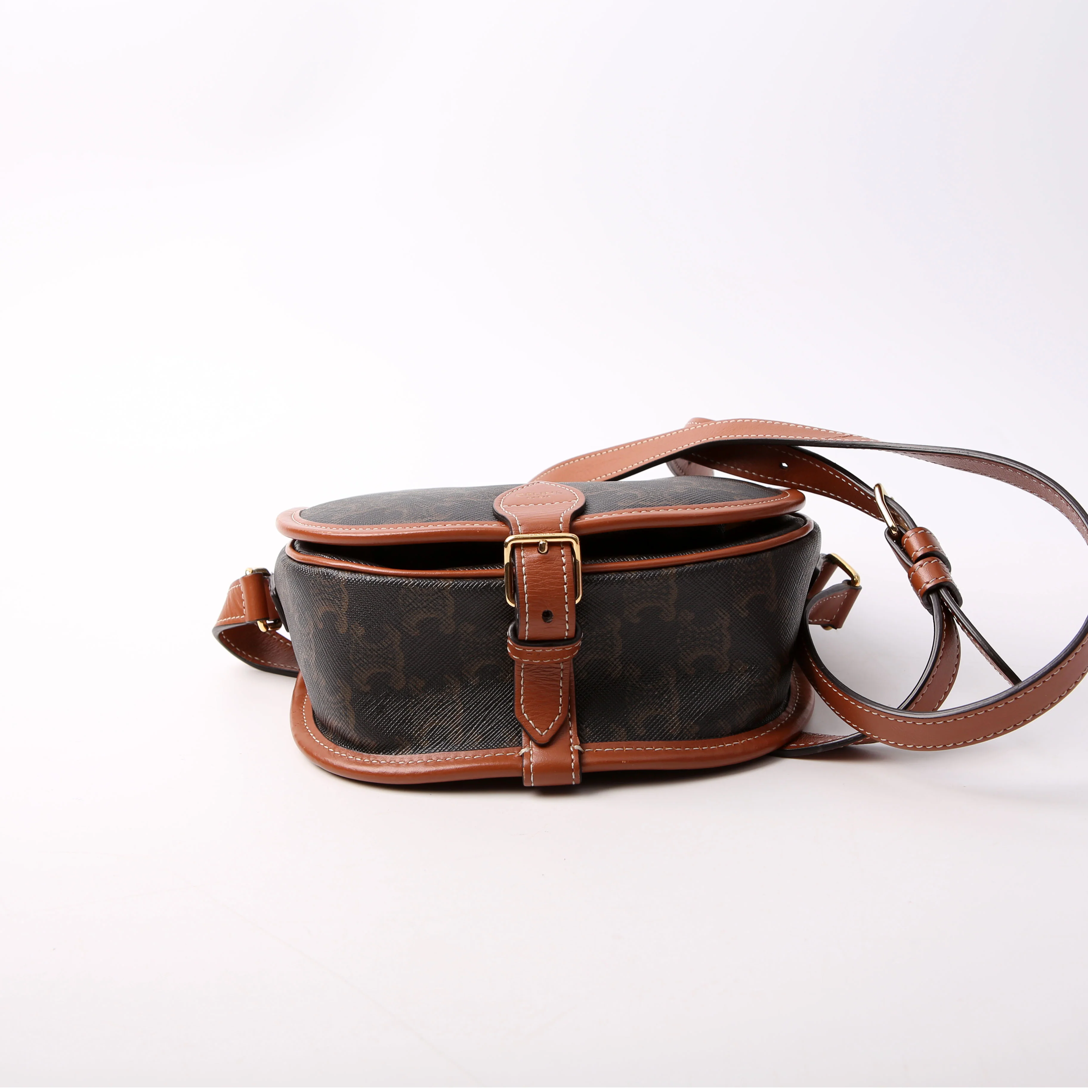 Folco Triomphe Medium Canvas/Calfskin Brown - Image 4