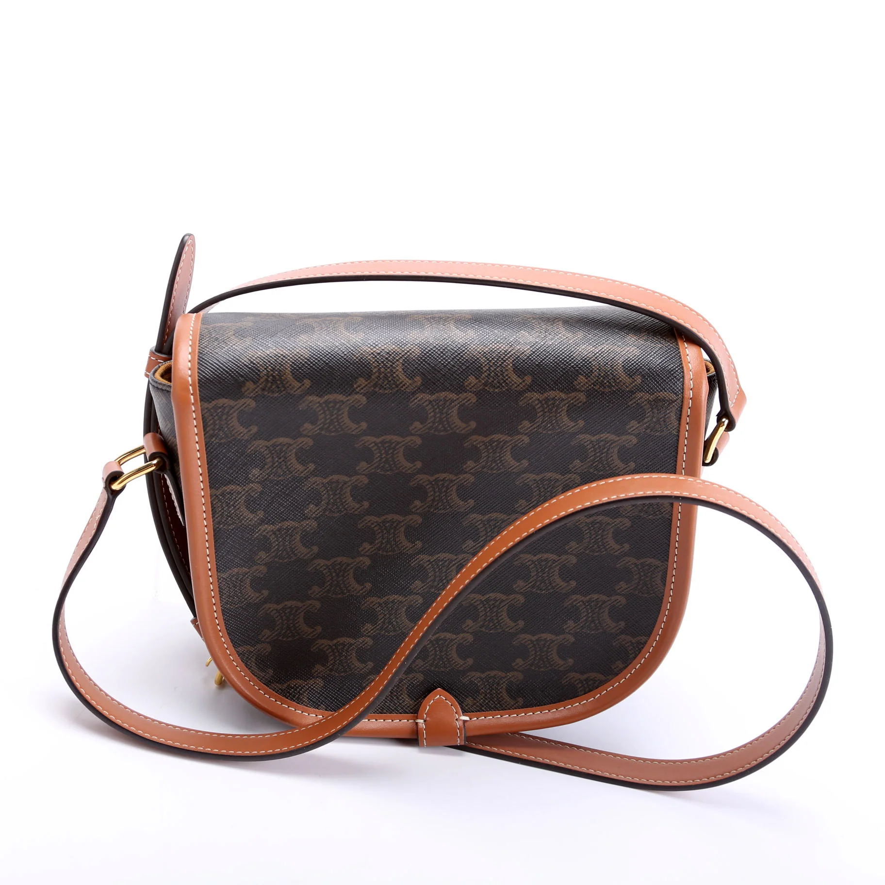 Folco Triomphe Medium Canvas/Calfskin Brown - Image 3