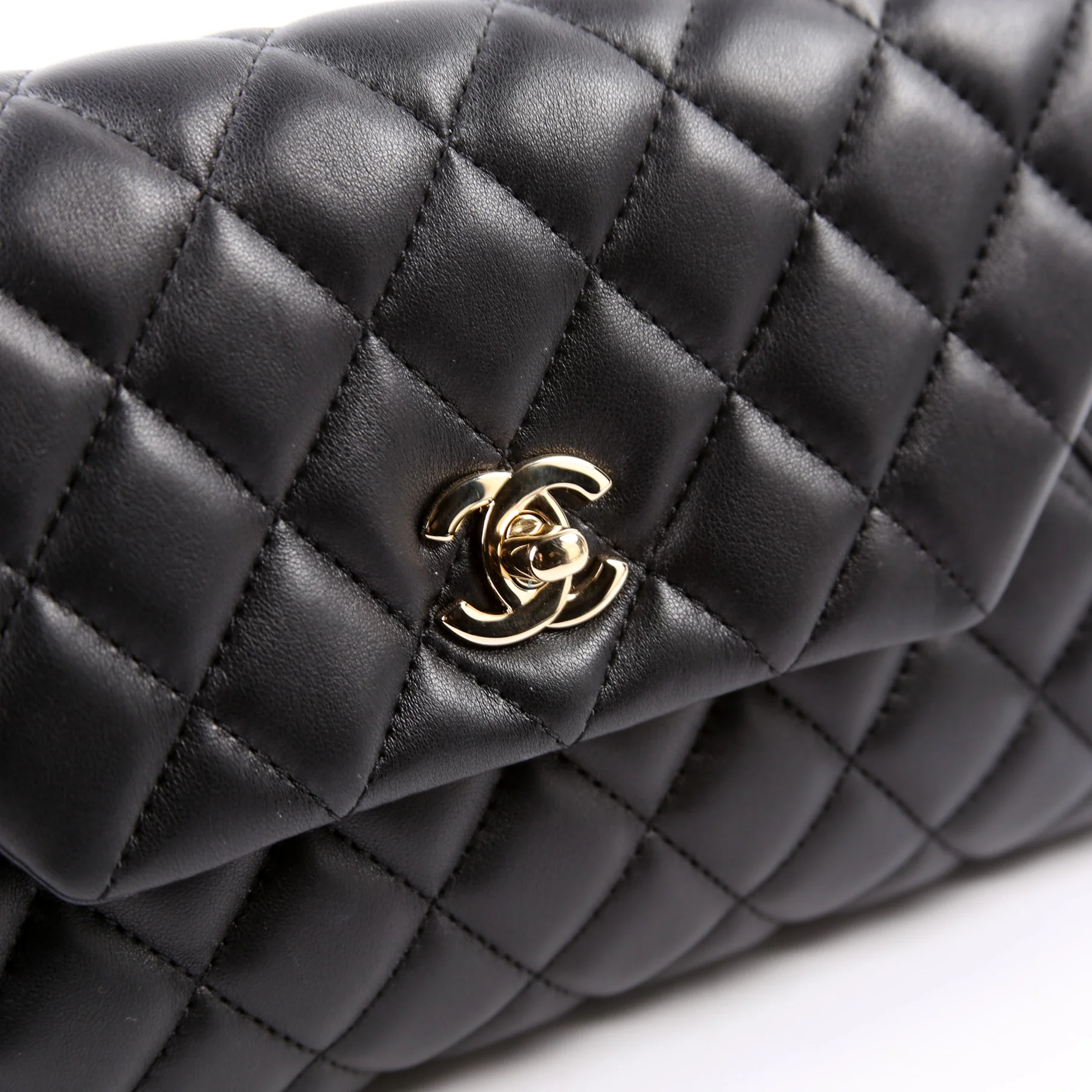 Fold Up Again Quilted Lambskin Clutch 23 Black - Image 10