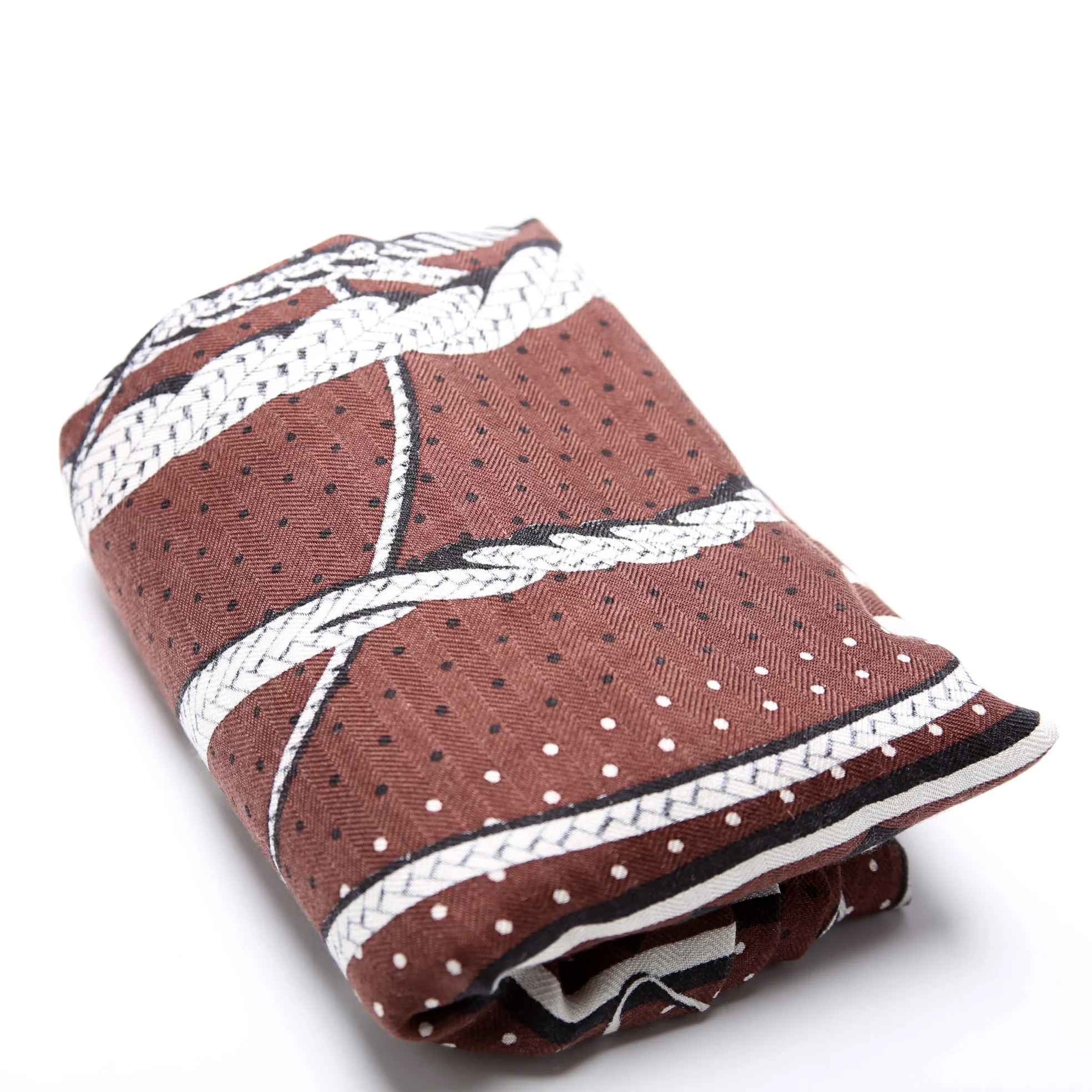 Fouets Et Badines 10CM Cashmere/Silk Scarf Brown - Image 2