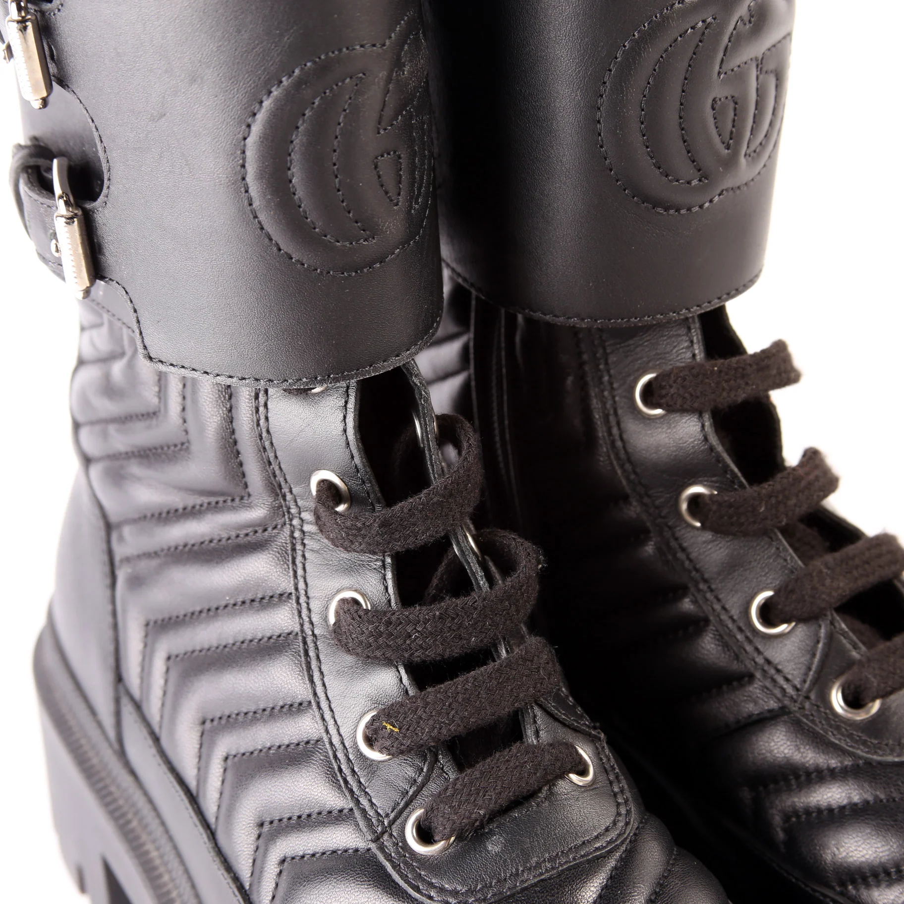 Frances GG Platform Combat Boots Size 36.5 - Image 10