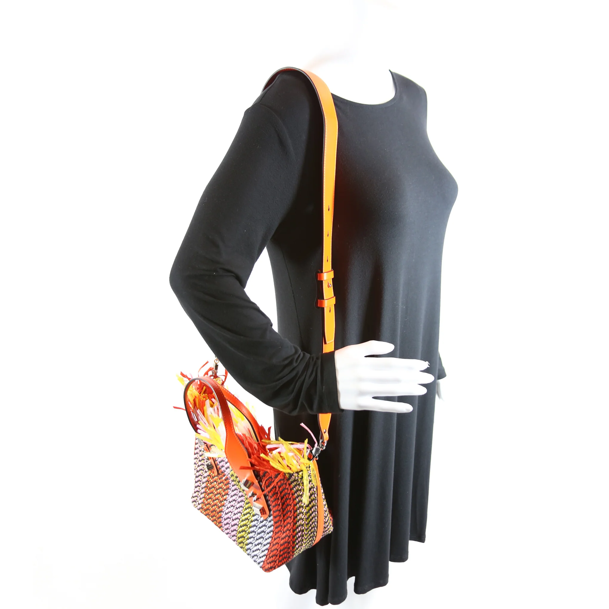 Frangibus Fringe Raffia Small Tote Multicolor - Image 10
