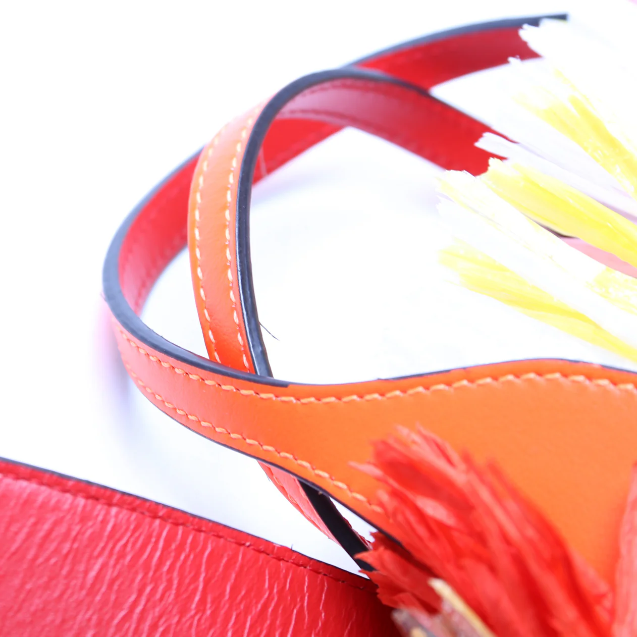 Frangibus Fringe Raffia Small Tote Multicolor - Image 8